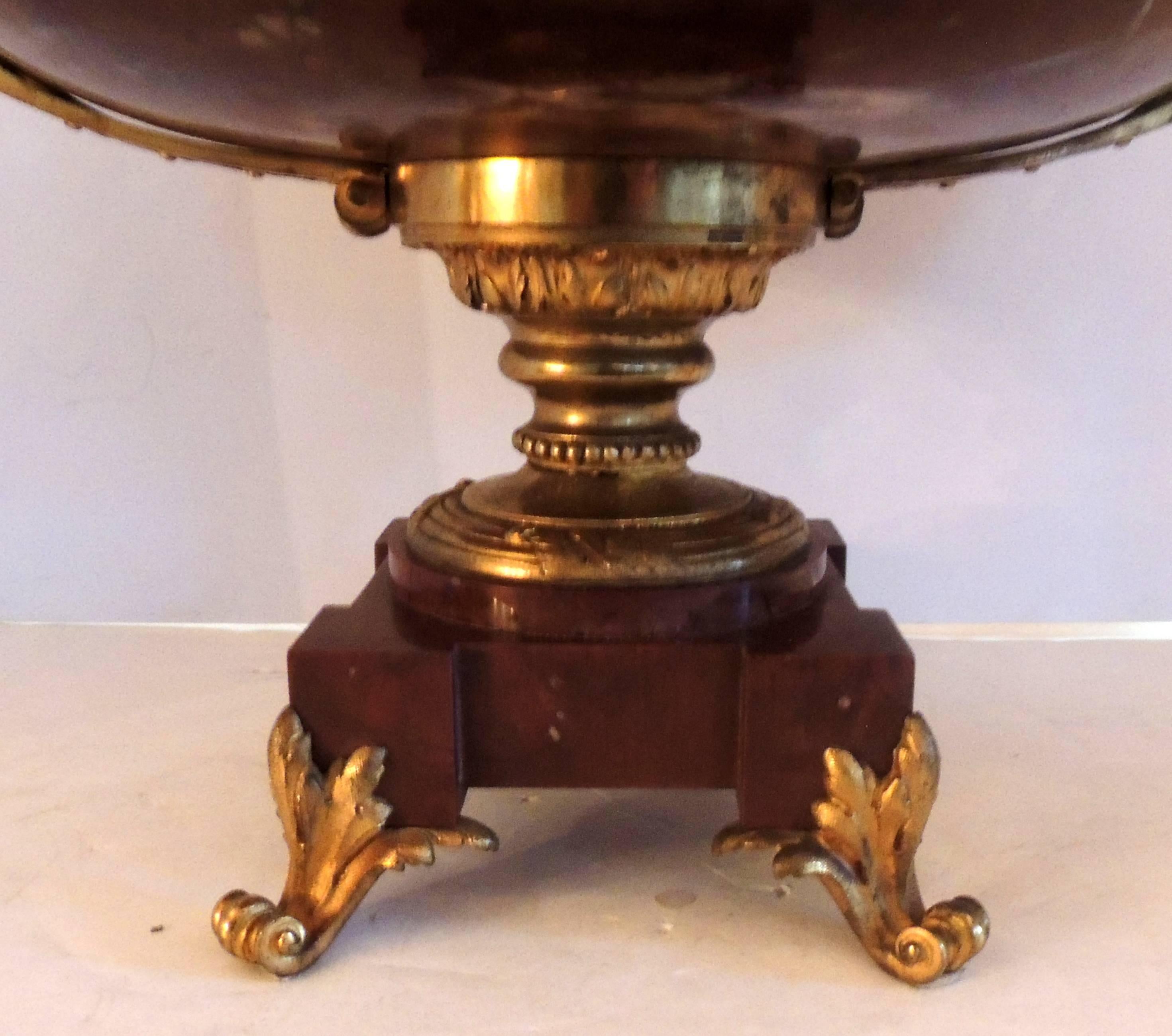 French Extraordinary Antique Rouge Marble Gilt Dore Bronze Ormolu-Mounted Centrepiece