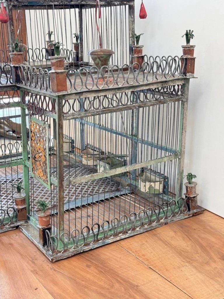 Tin Extraordinary Architectural Birdcage For Sale