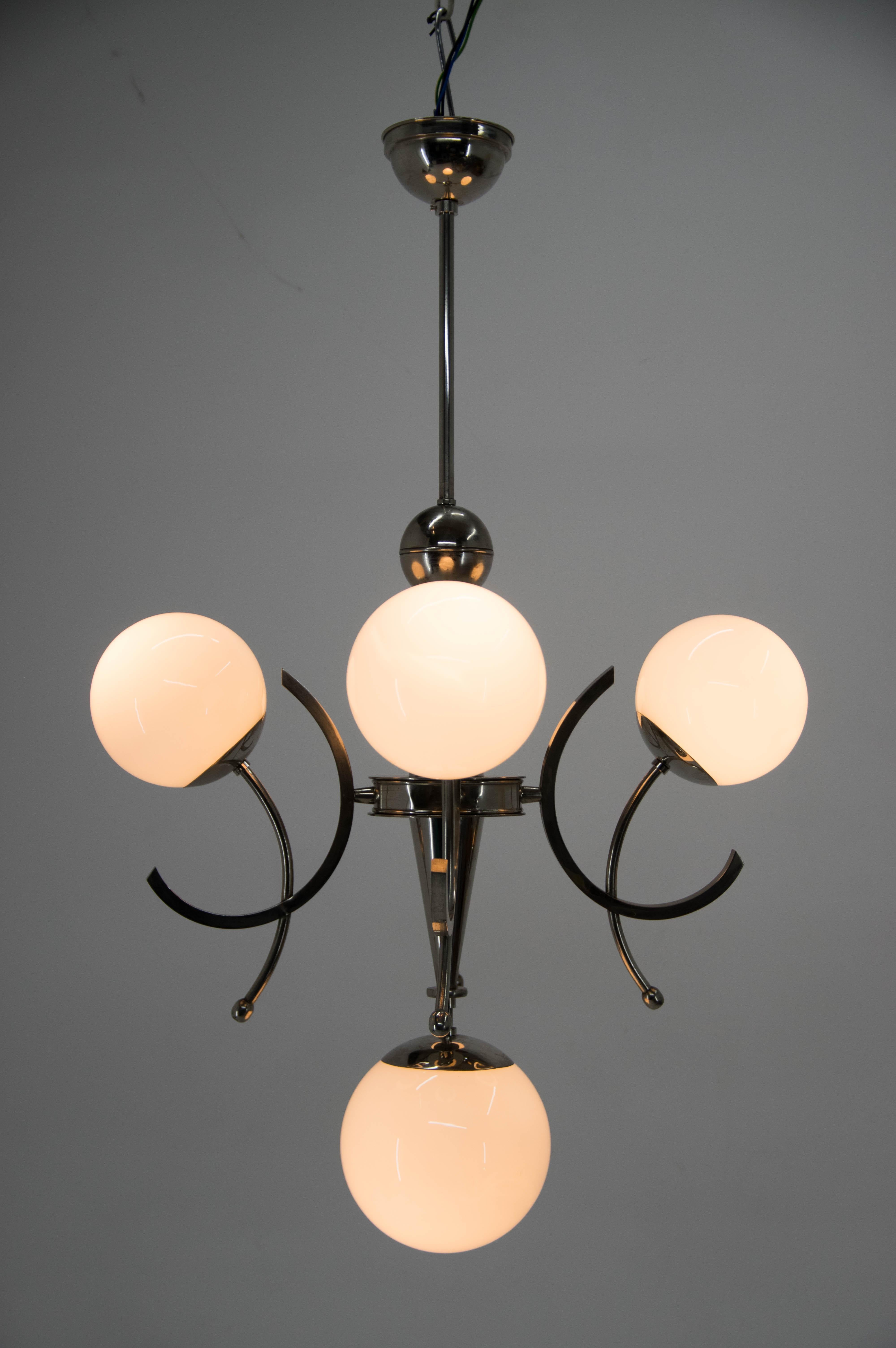 Extraordinaire lustre Art déco, 1930 en vente 3