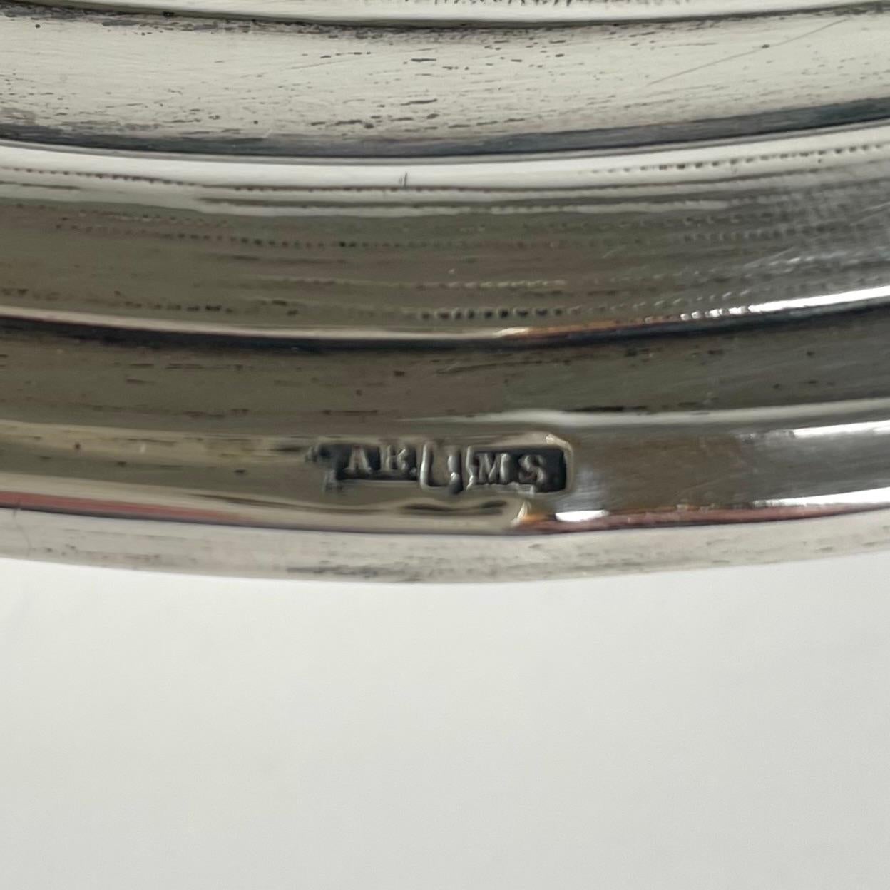 Argento Extraordinary Art Nouveau Silvered Brass Dish, Stockholm, ca. 1900 in vendita