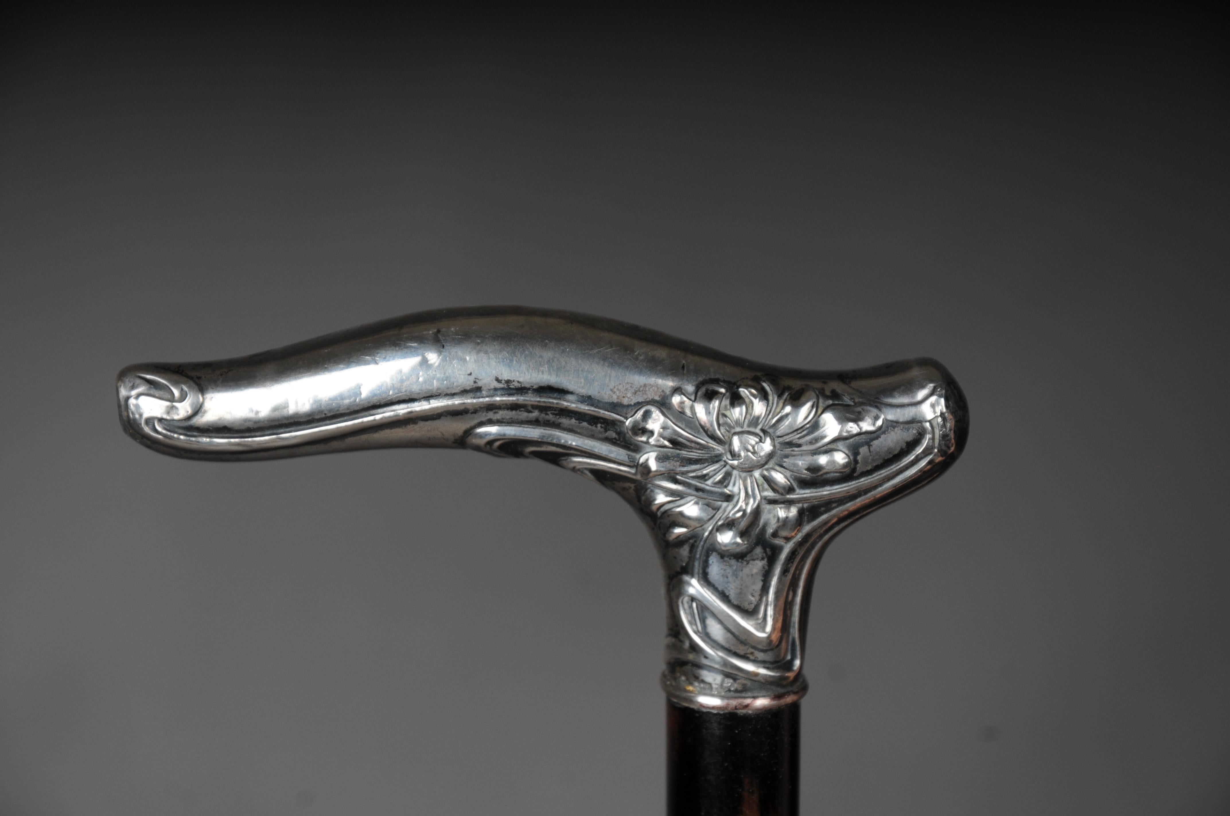 Extraordinary Art Nouveau Walking Stick Silver, 1905 7