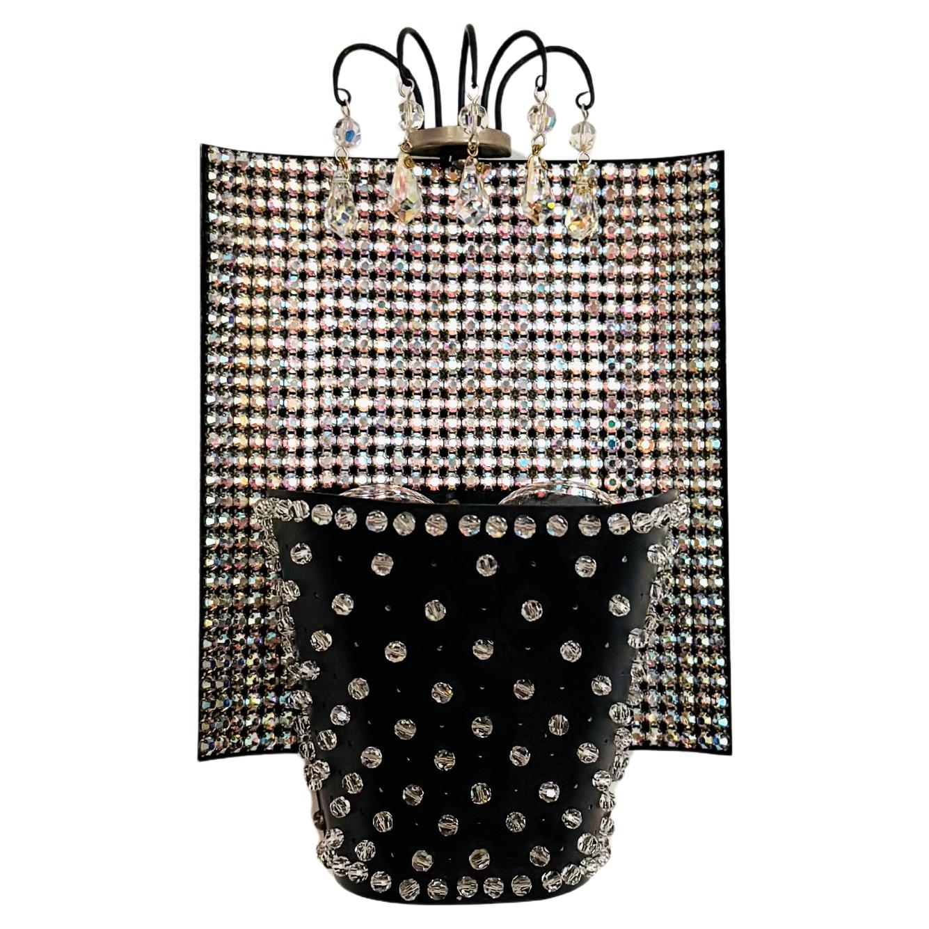 Extraordinary Austrian Crystal Glass Wall Lamp