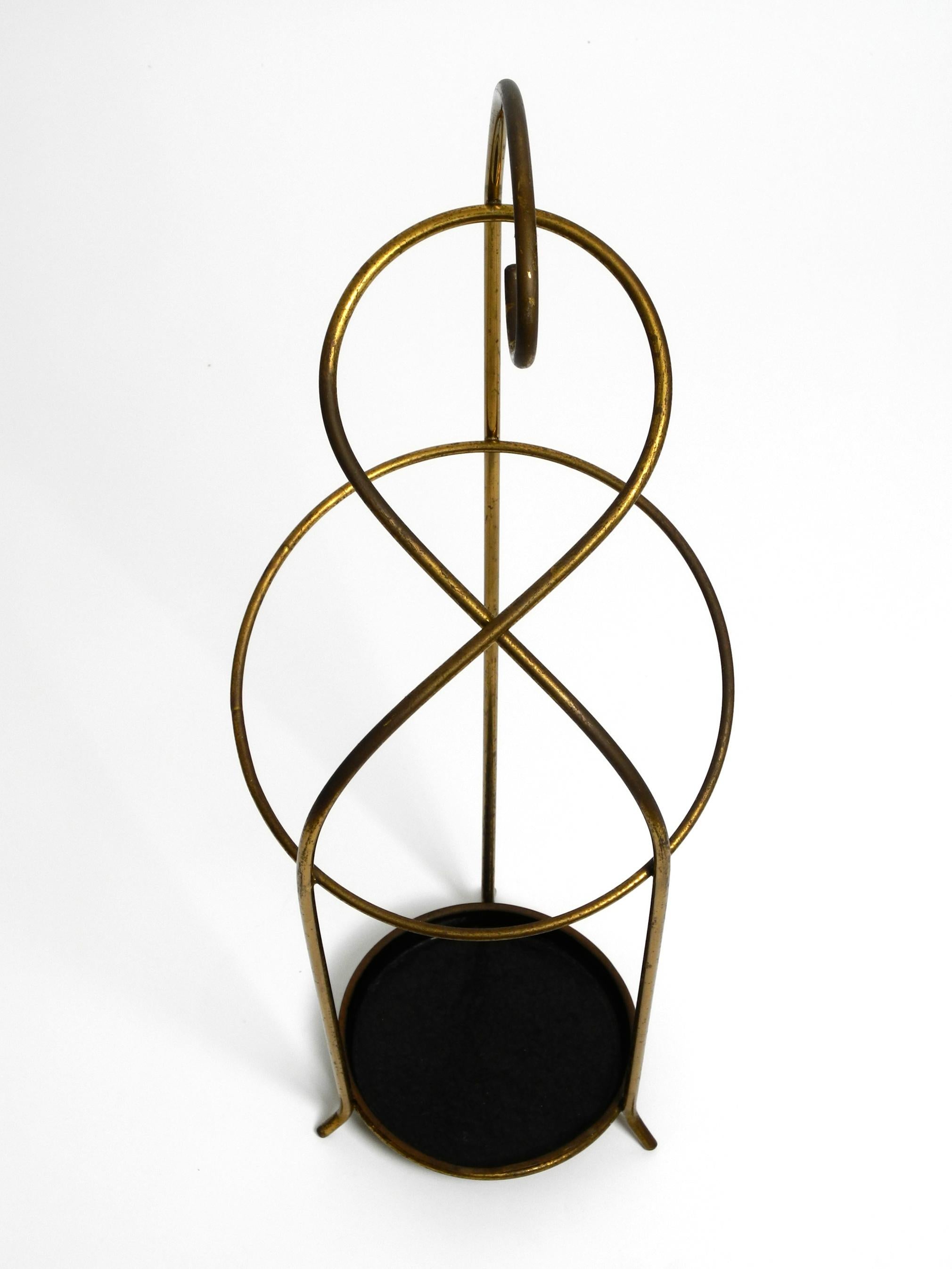 German Extraordinary beautiful rare Mid Century Modern brass umbrella stand For Sale