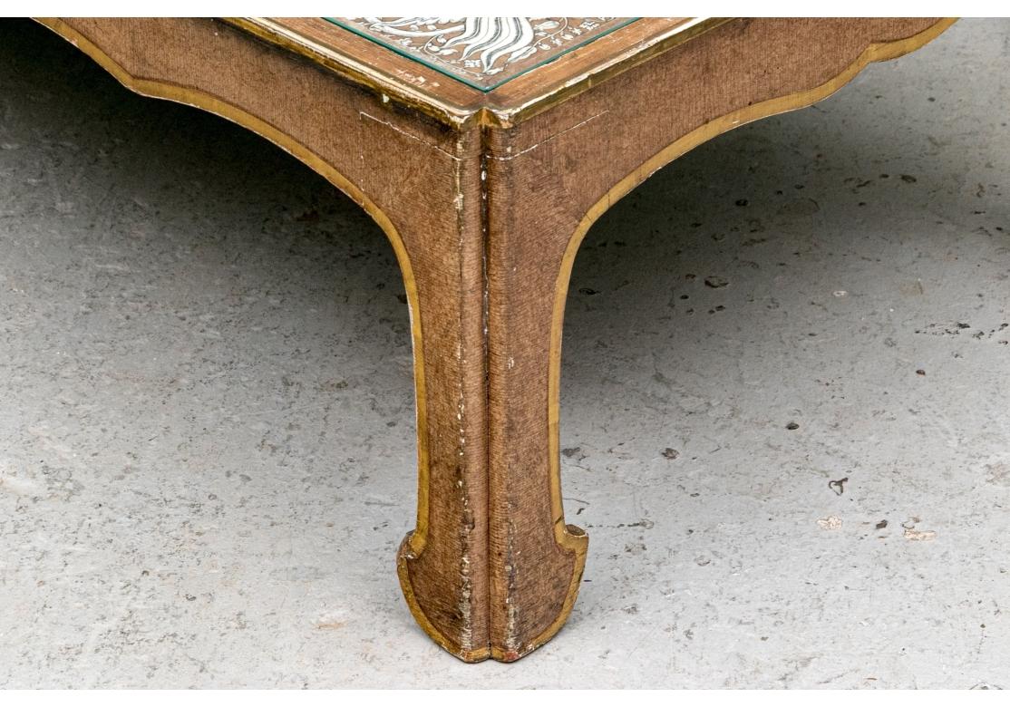 Extraordinary Bone Inlaid Cocktail Table In Distressed Condition For Sale In Bridgeport, CT