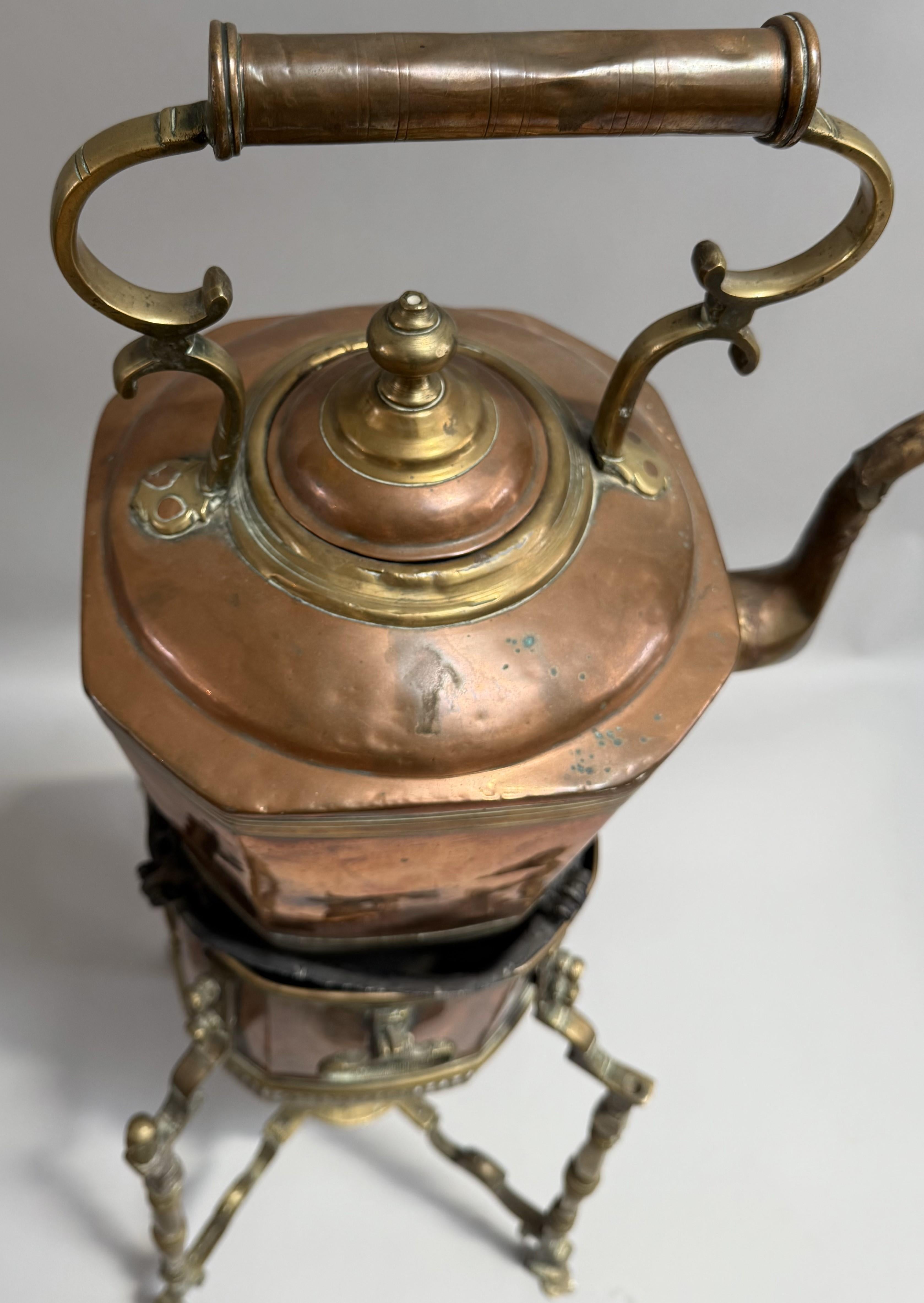 Extraordinary British Empire Kettle on a Stand For Sale 4