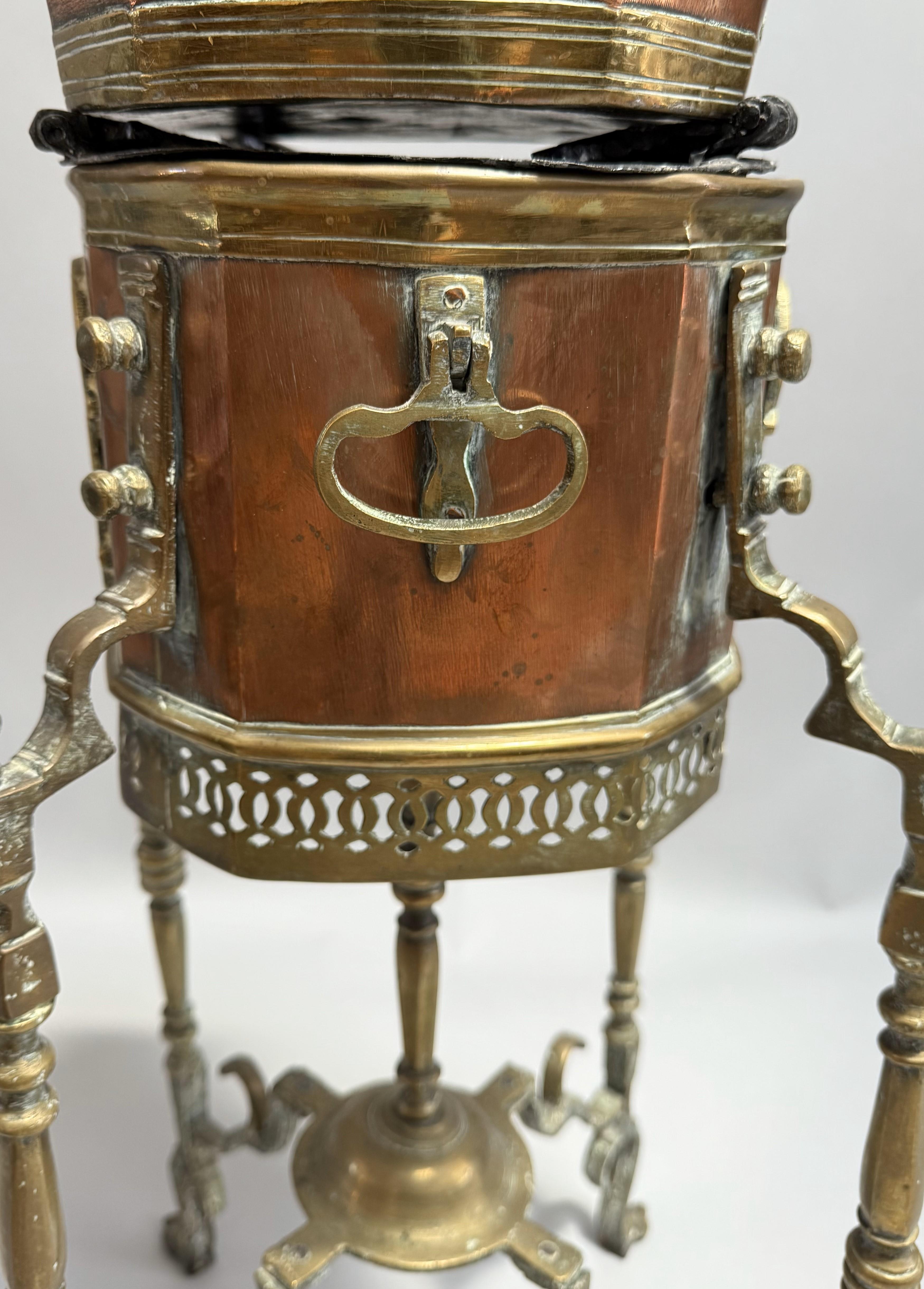 Indian Extraordinary British Empire Kettle on a Stand For Sale