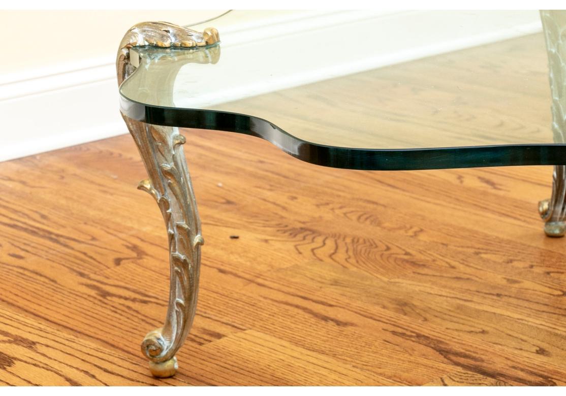 Extraordinary Bronze & Glass Cocktail Table Attr. Stephane Boudin  For Sale 1