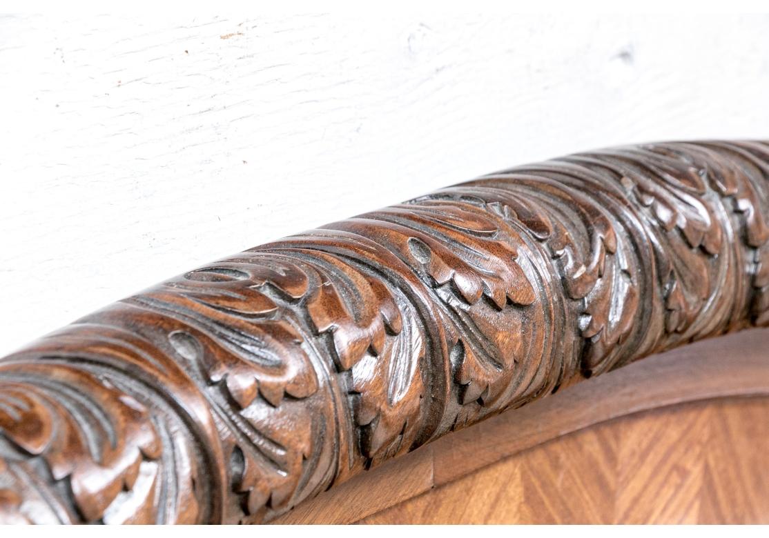 Extraordinary Carved Mahogany Full Bed With Swans For Sale 8