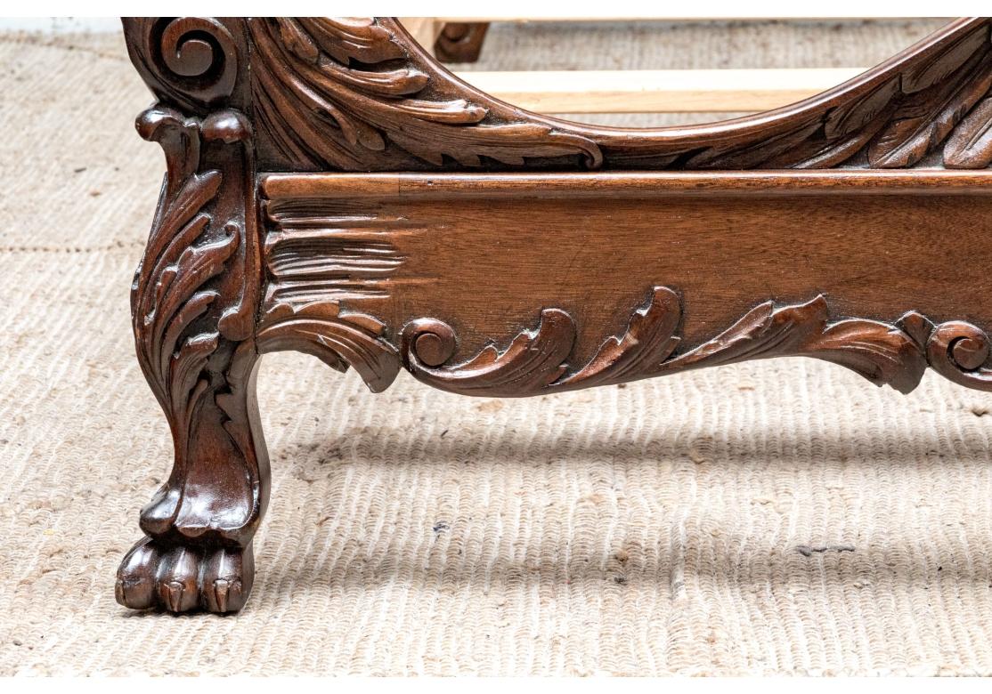 Extraordinary Carved Mahogany Full Bed With Swans For Sale 13