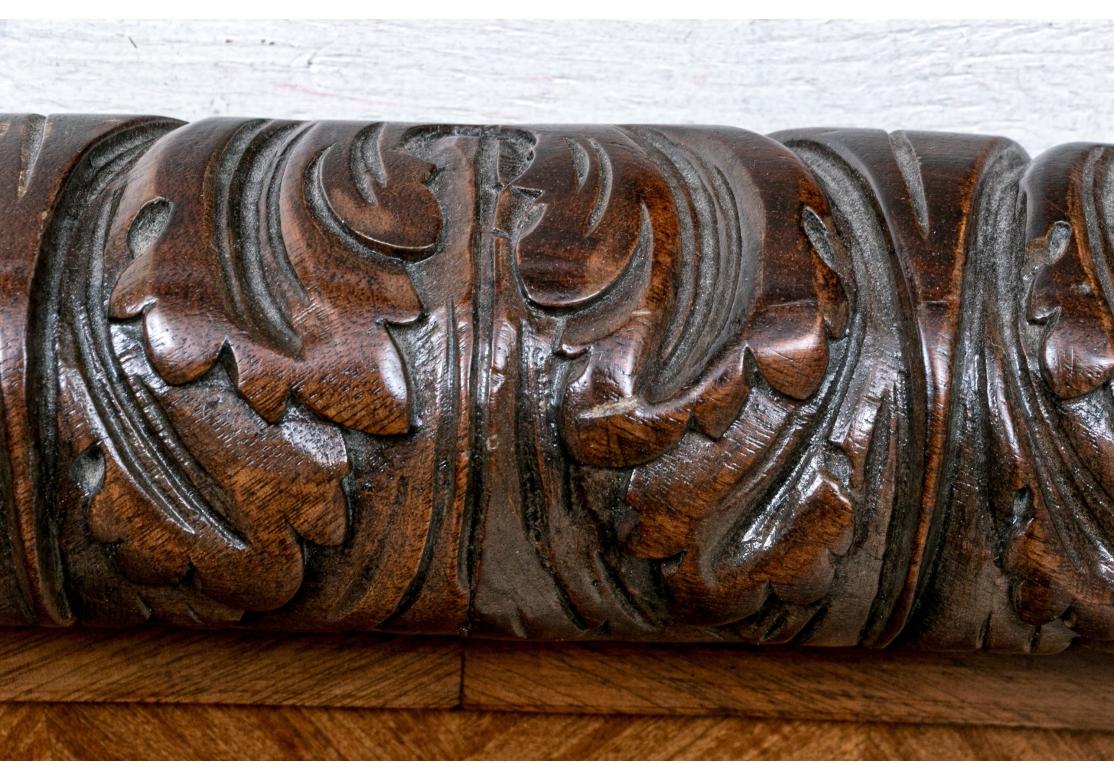 Art Nouveau Extraordinary Carved Mahogany Full Bed With Swans For Sale