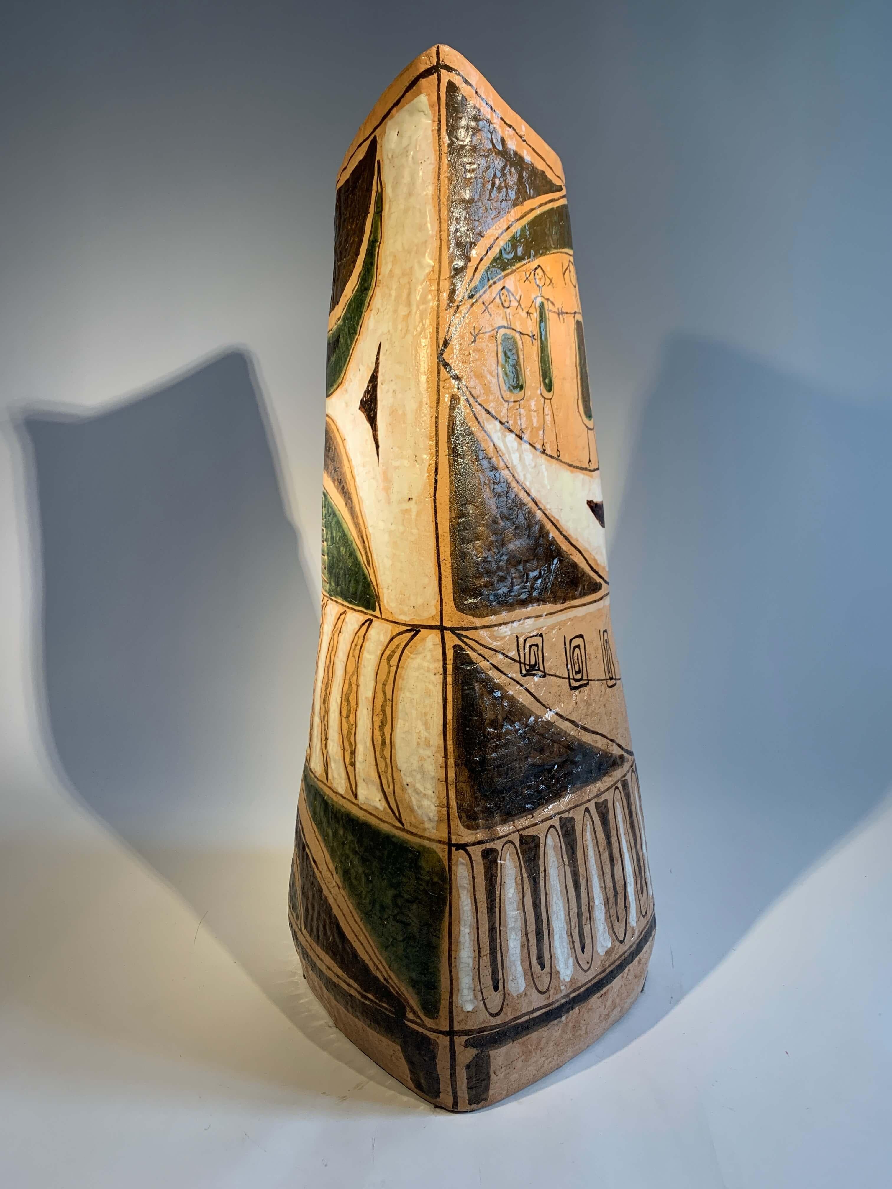 Large Ceramic Sculpture 1968 Antonio Lucietti In Good Condition For Sale In L’ISLE-SUR-LA-SORGUE, FR