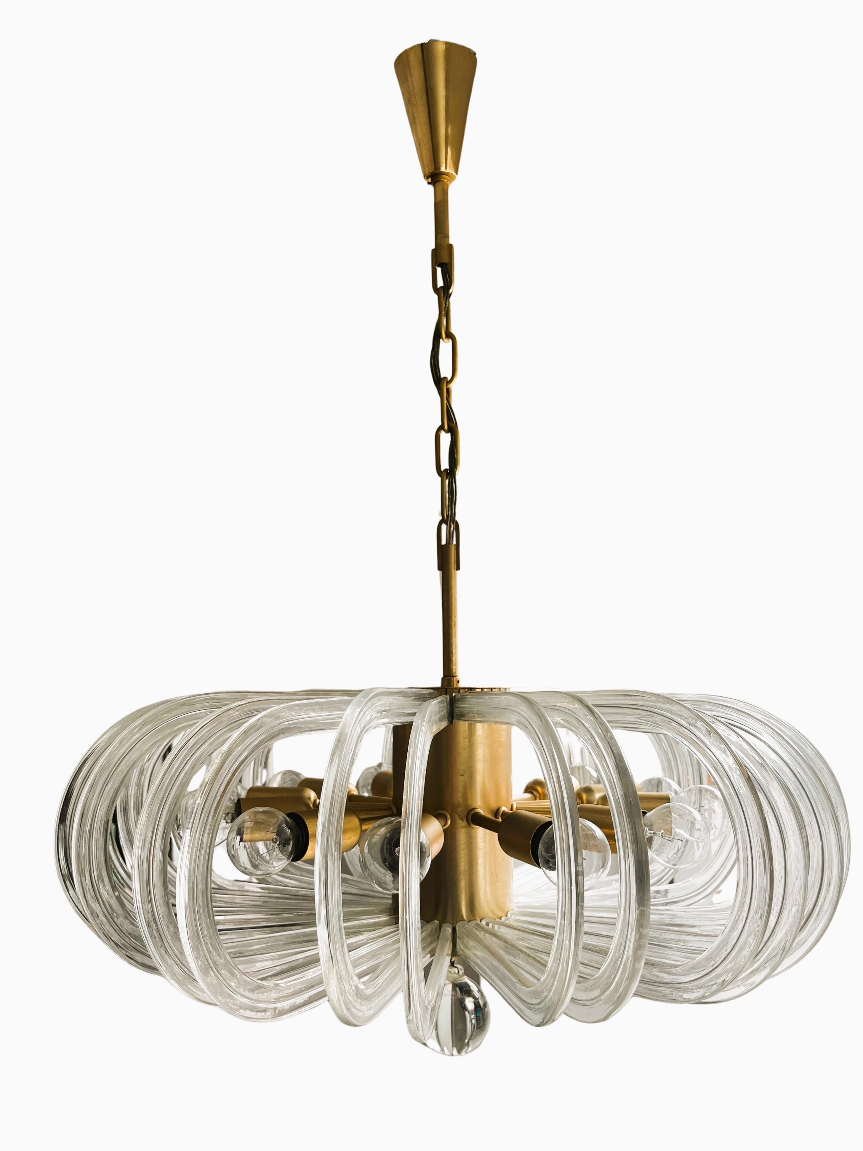 Außergewöhnliche Kronleuchter-Pendelleuchte Bakalowits Zalloni Mid-Century Design 60er Jahre im Angebot 4
