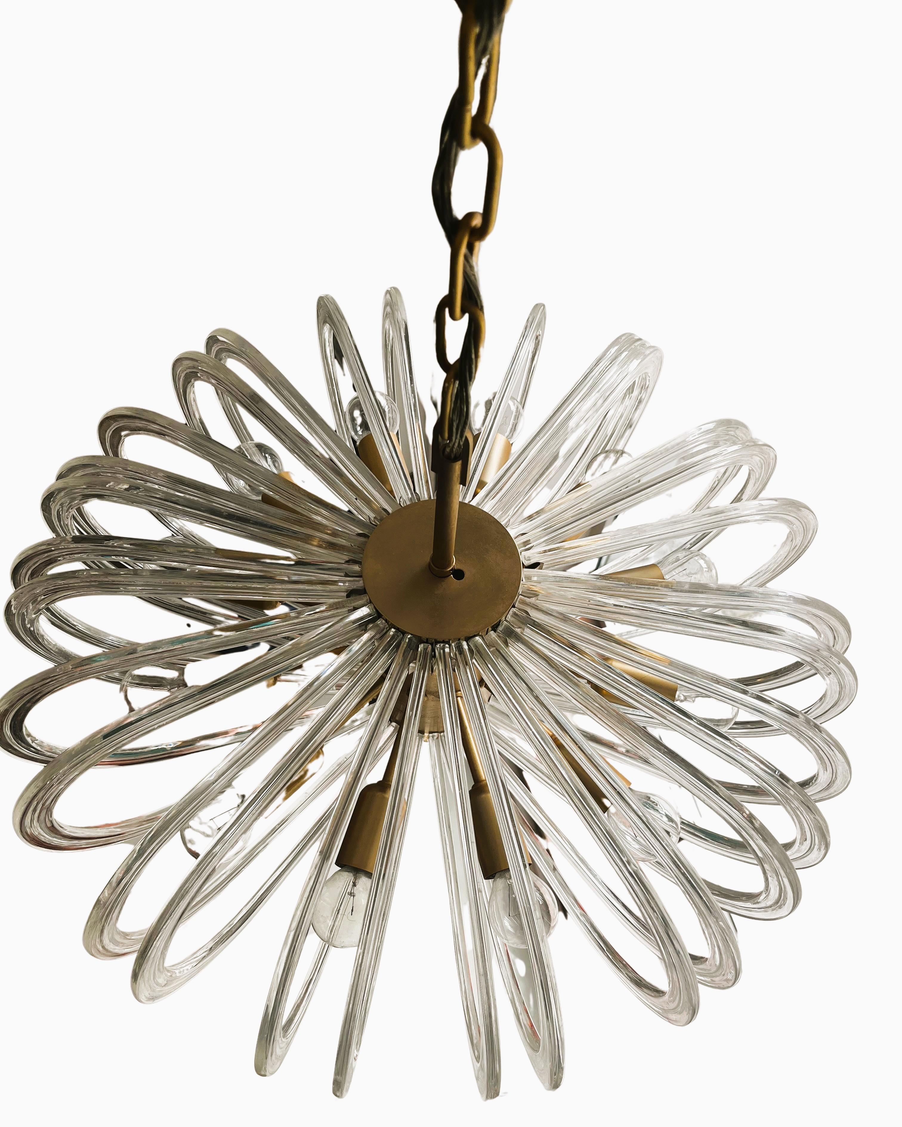 Außergewöhnliche Kronleuchter-Pendelleuchte Bakalowits Zalloni Mid-Century Design 60er Jahre im Angebot 5