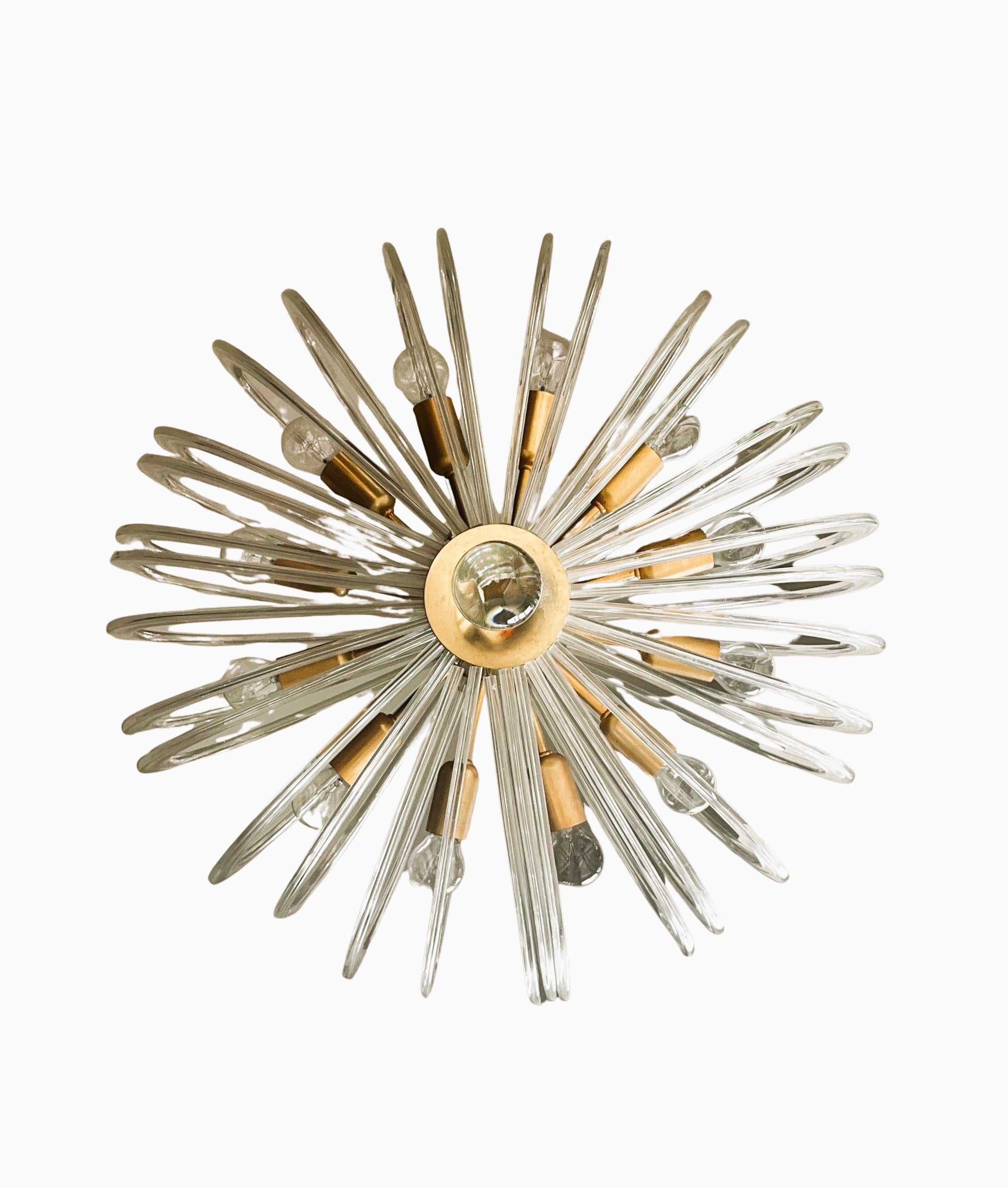 Außergewöhnliche Kronleuchter-Pendelleuchte Bakalowits Zalloni Mid-Century Design 60er Jahre (Österreichisch) im Angebot