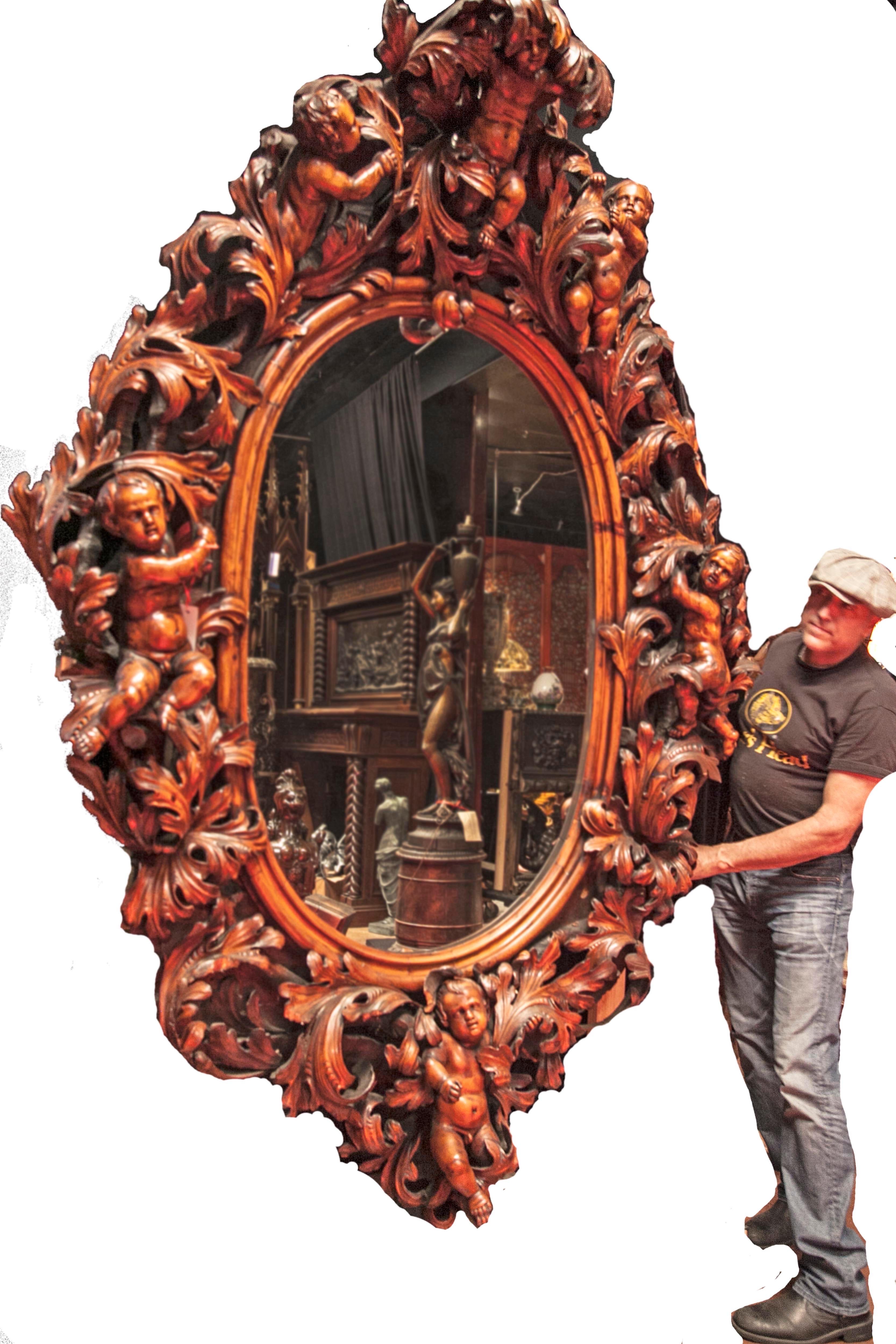 Second to none monumental palace mirror
Most likely the best of this kind in the world by a famous maker, Valentino Besarel
We were the high bidder on this magnificent mirror many years ago with auction, premium and shipping over $100,000
It is