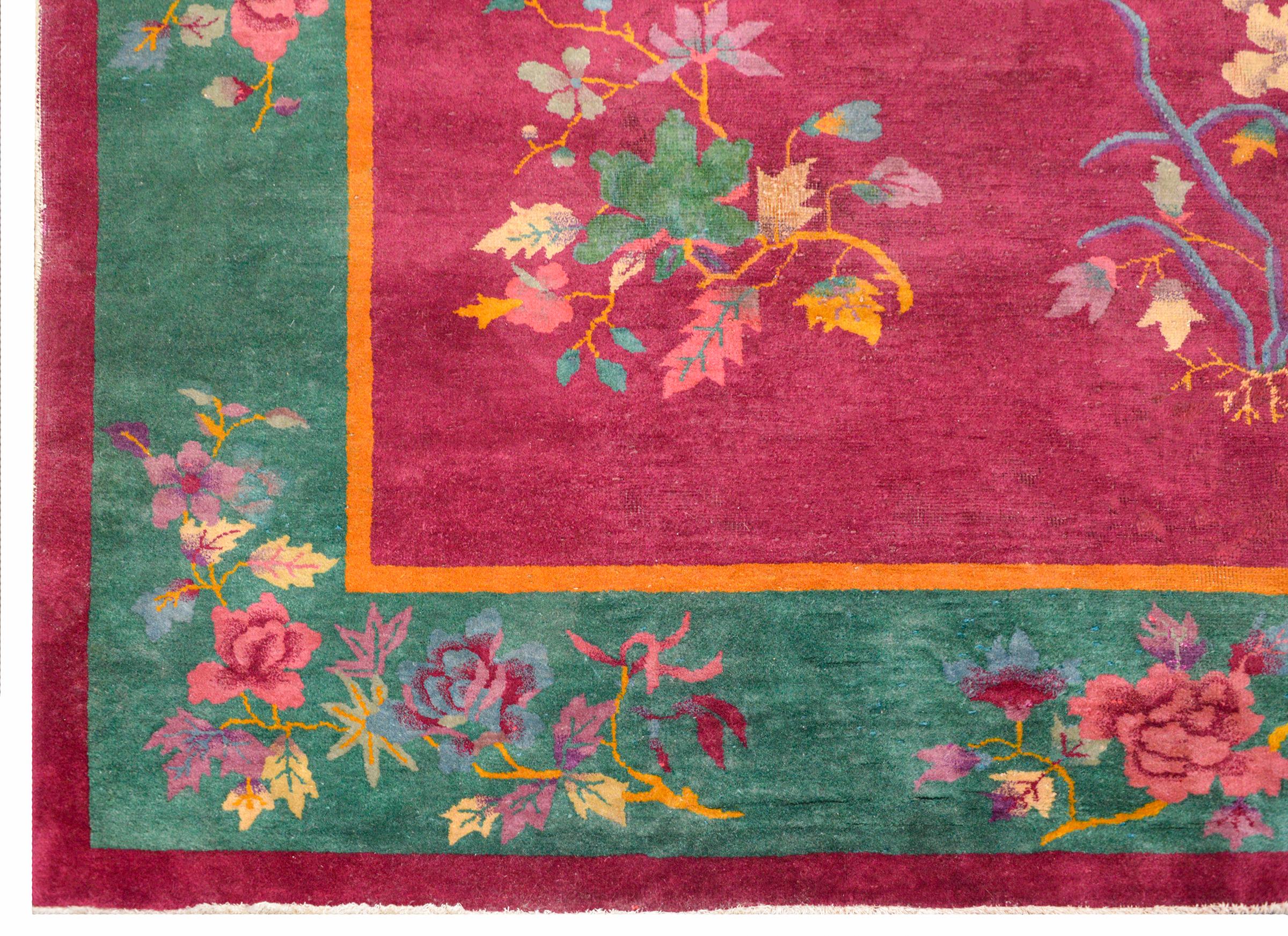 Wool Extraordinary Chinese Art Deco Rug For Sale