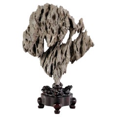 Straordinario studioso cinese Ying Stone su supporto con sigillo da collezione