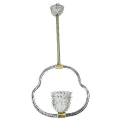 Extraordinary Clear Rostrato Murano Glass Chandelier by Barovier & Toso, 1940s