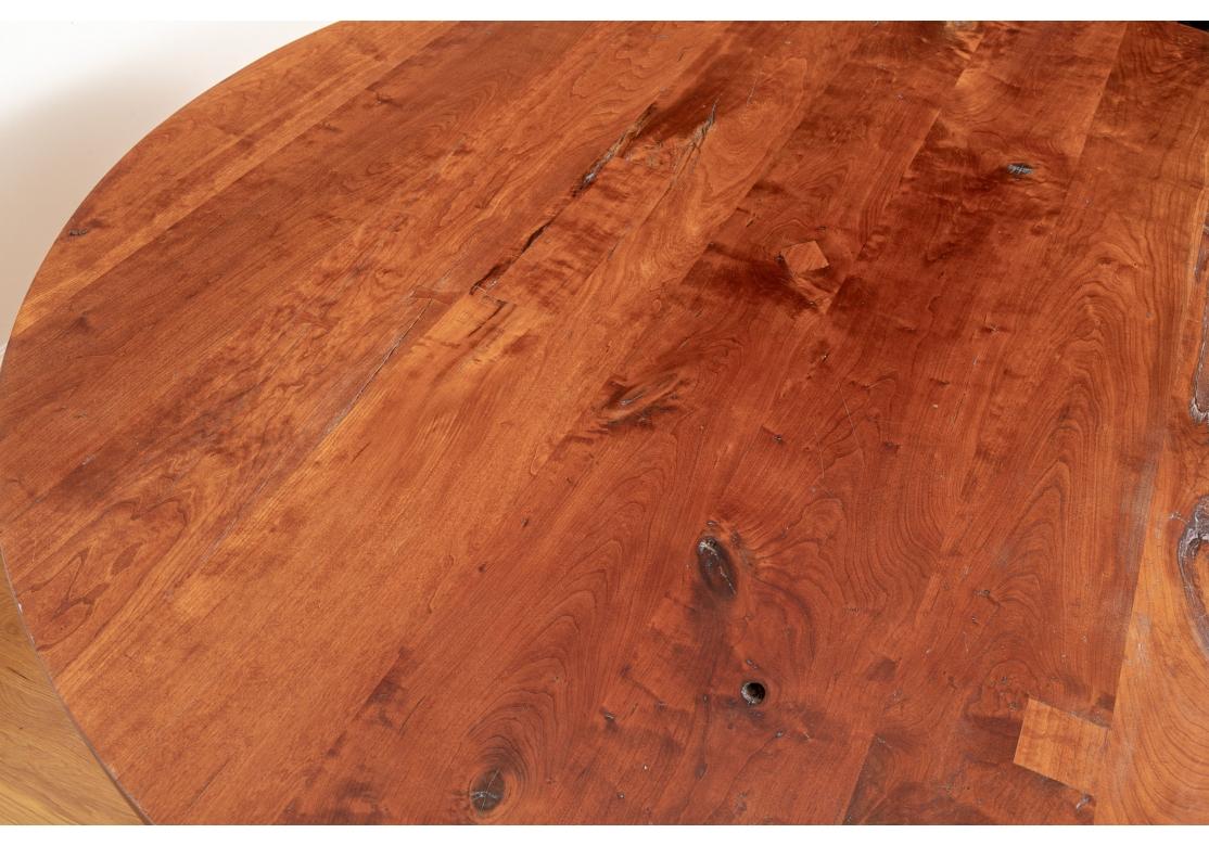Extraordinary Craftsman Made Solid Cherry Planked Dining Table For Sale 4