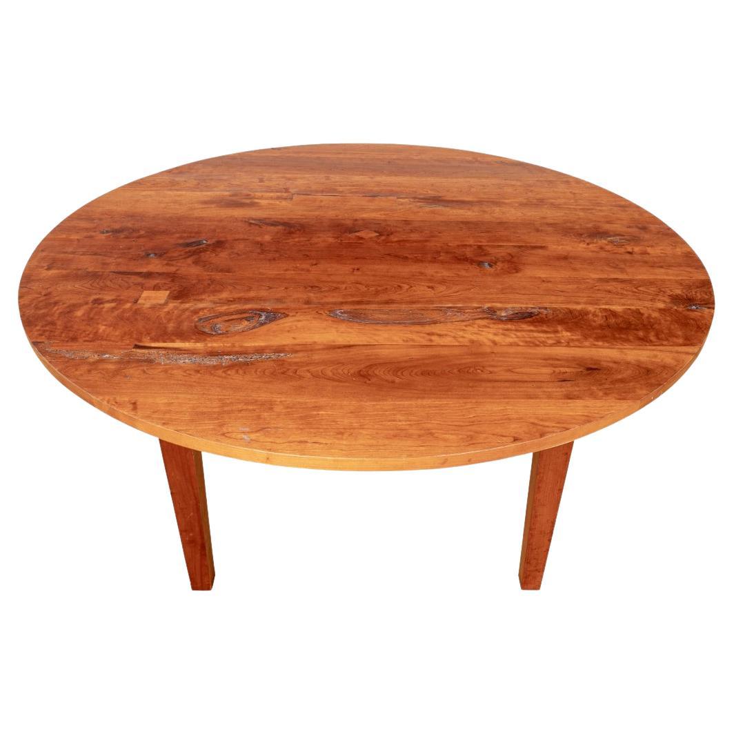 Extraordinary Craftsman Made Solid Cherry Planked Dining Table For Sale