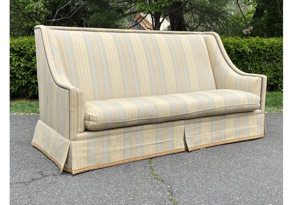 Wood Extraordinary Custom Upholstered Sofa by Tomlinson/ Erwin-Lambeth For Sale