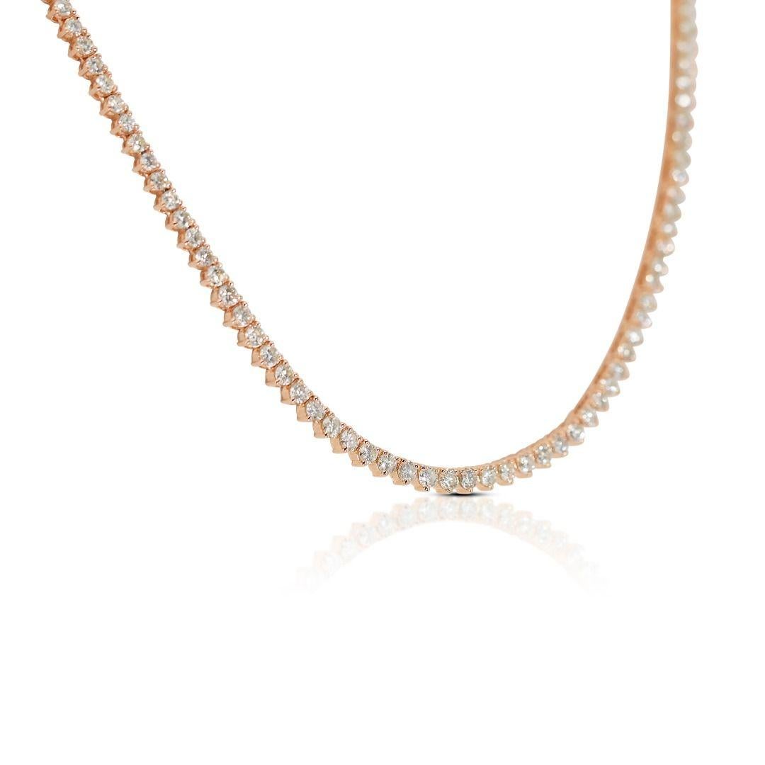 Extraordinary De Guardia Necklace with 8.67ct Round Brilliant Diamonds In New Condition In רמת גן, IL