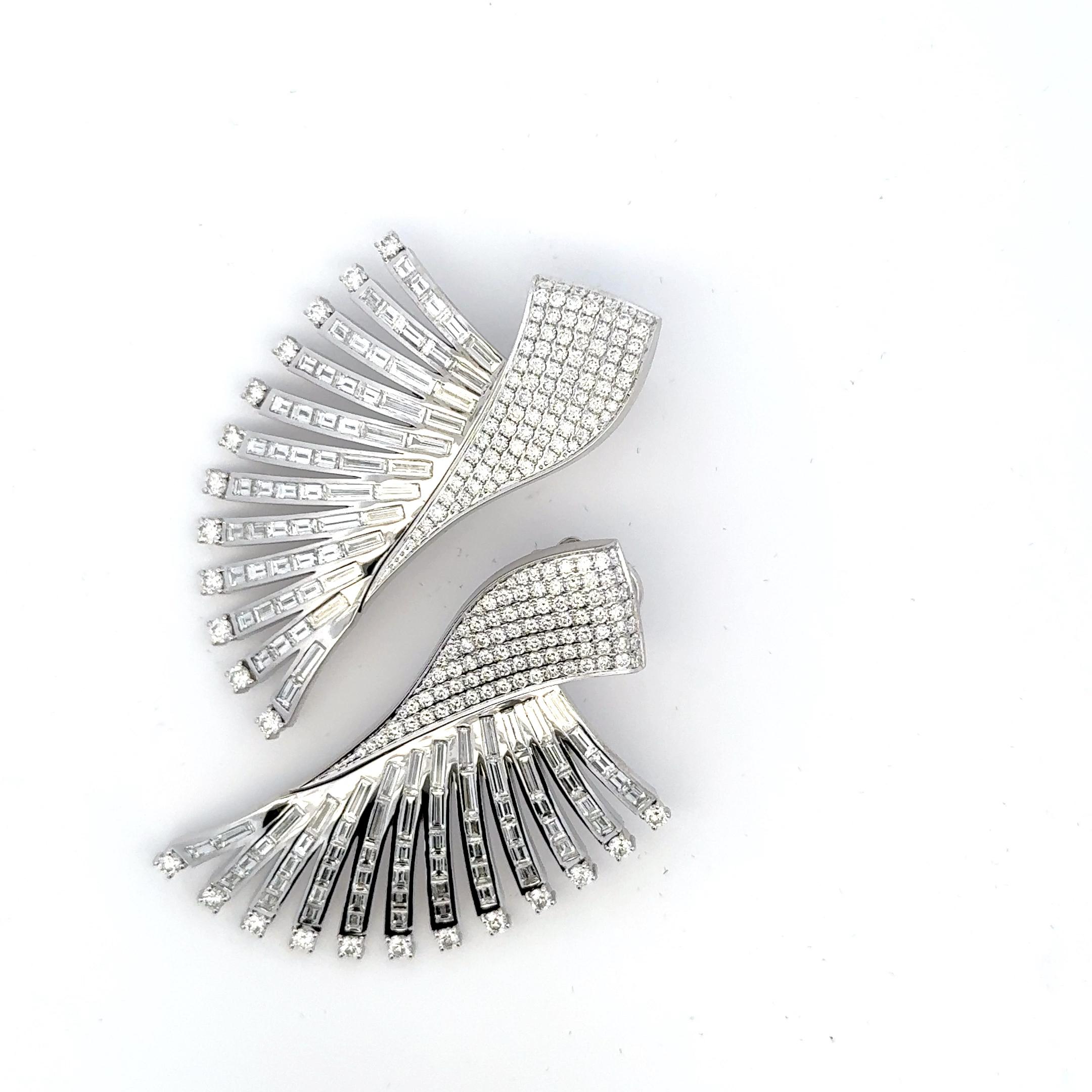 Modern Extraordinary Diamond Earrings For Sale
