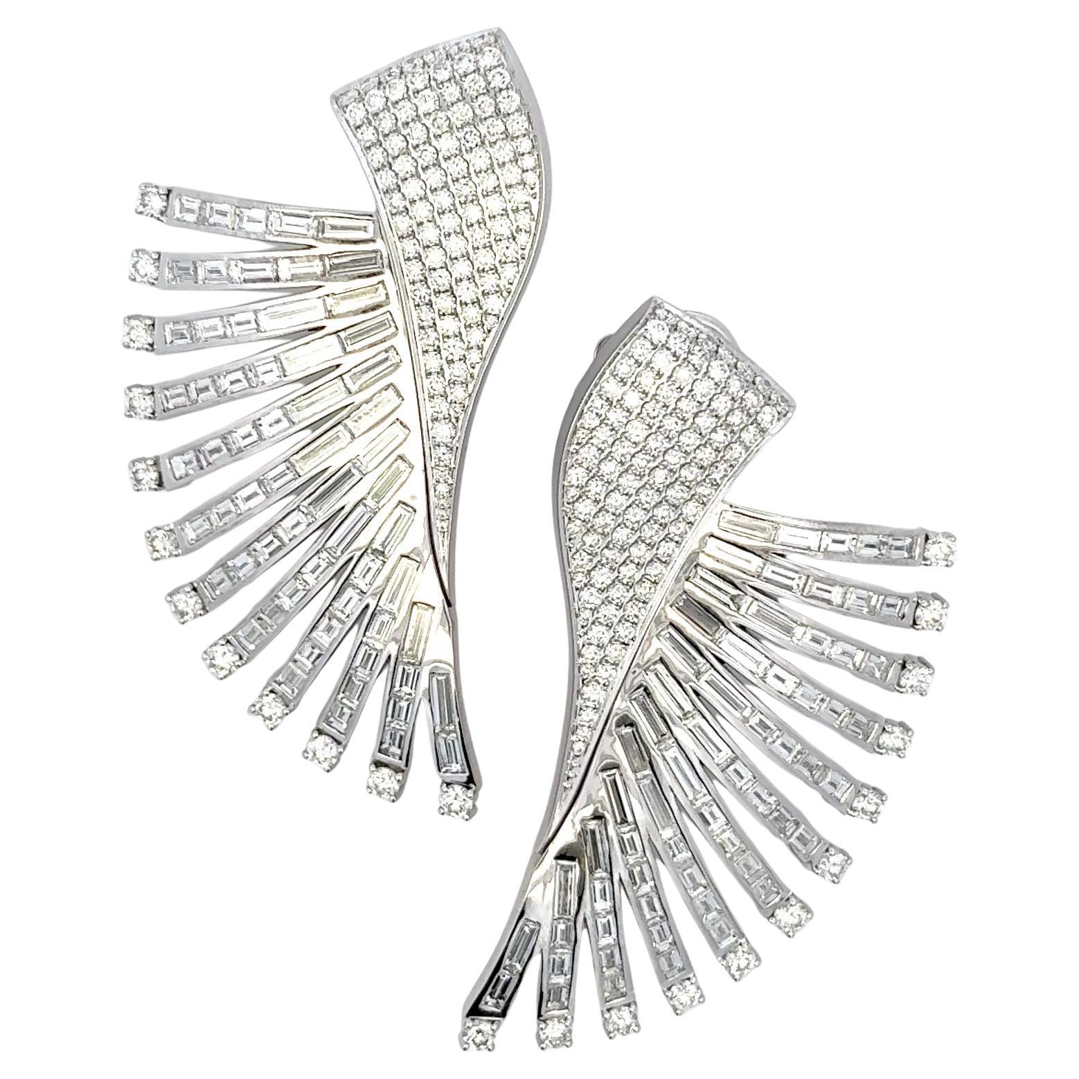 Boucles d'oreilles extraordinaires en diamant