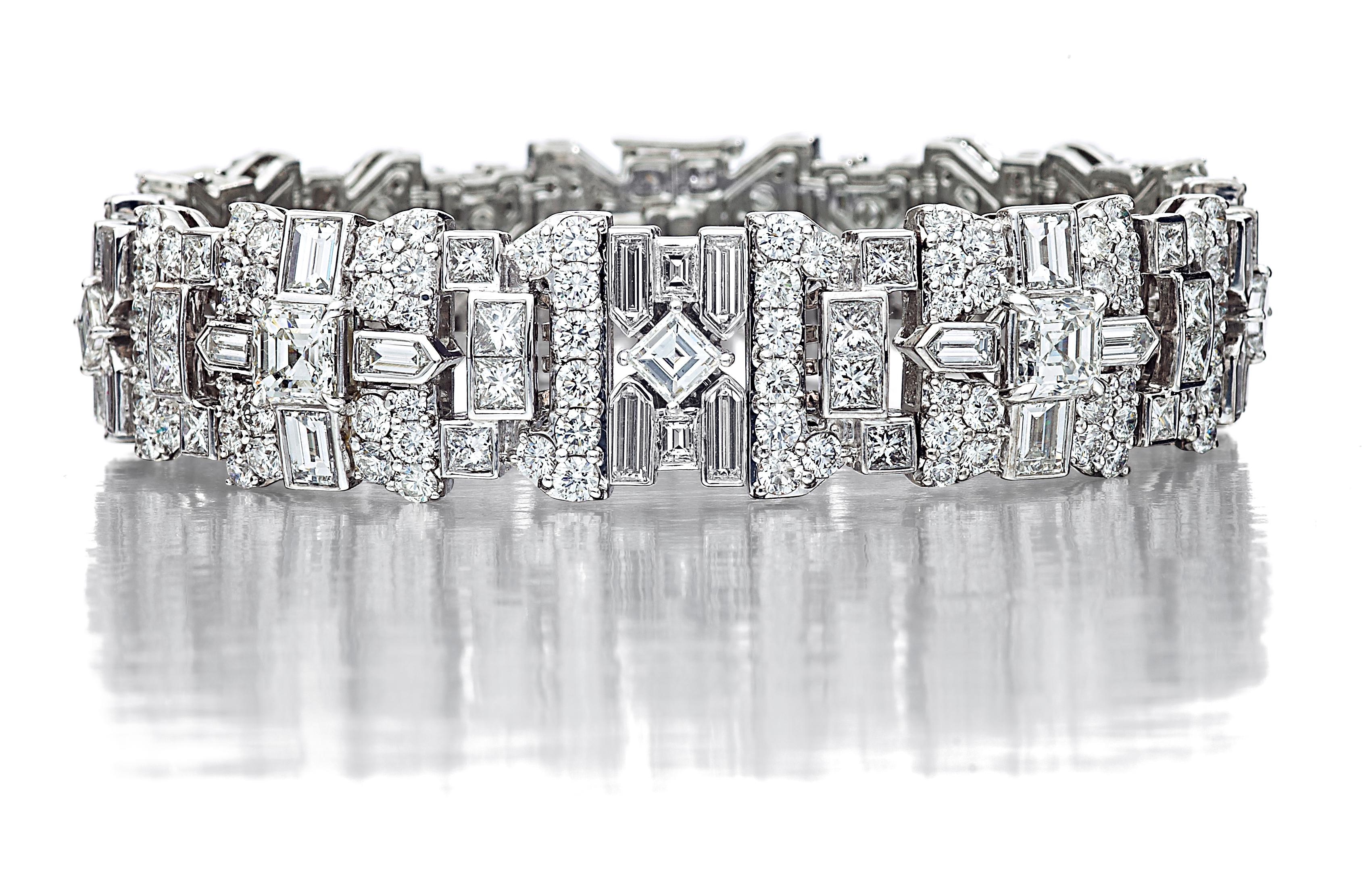 Art Deco Extraordinary Diamond Platinum Bracelet