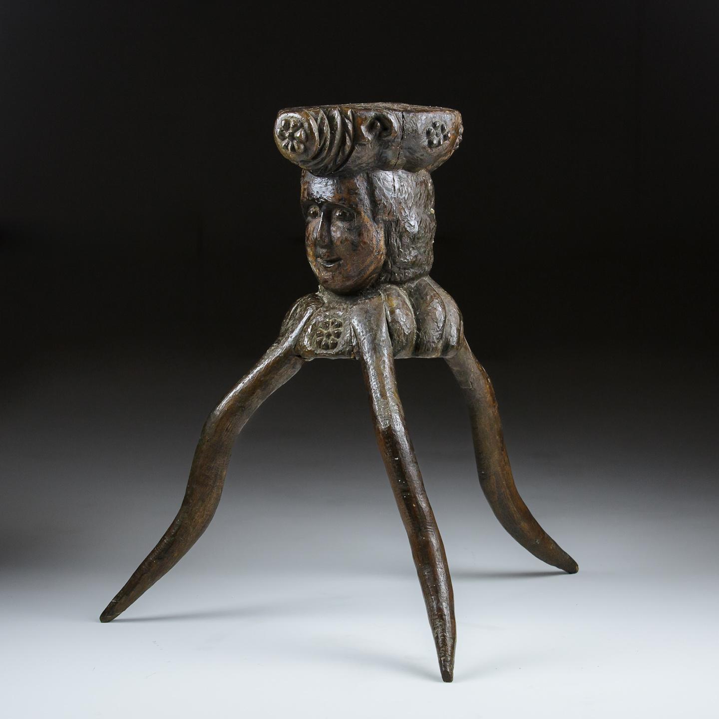 Extraordinary Early 19th Century Small Anthropomorphic Block For Sale 7