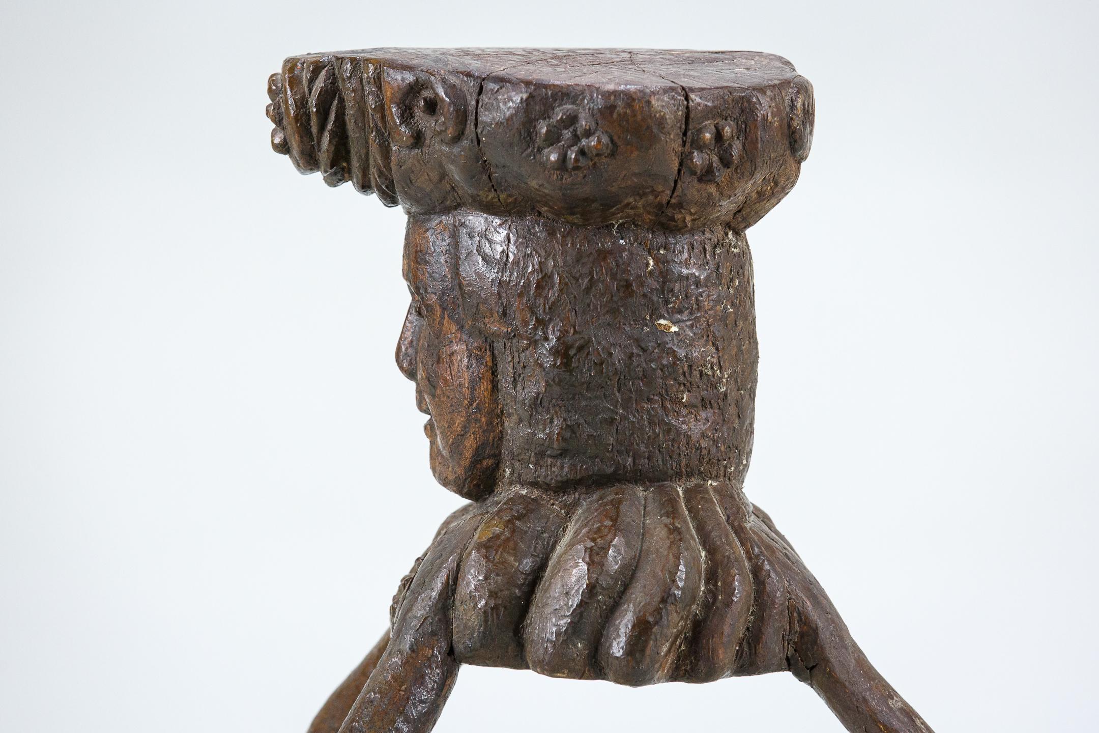 Extraordinary Early 19th Century Small Anthropomorphic Block For Sale 2