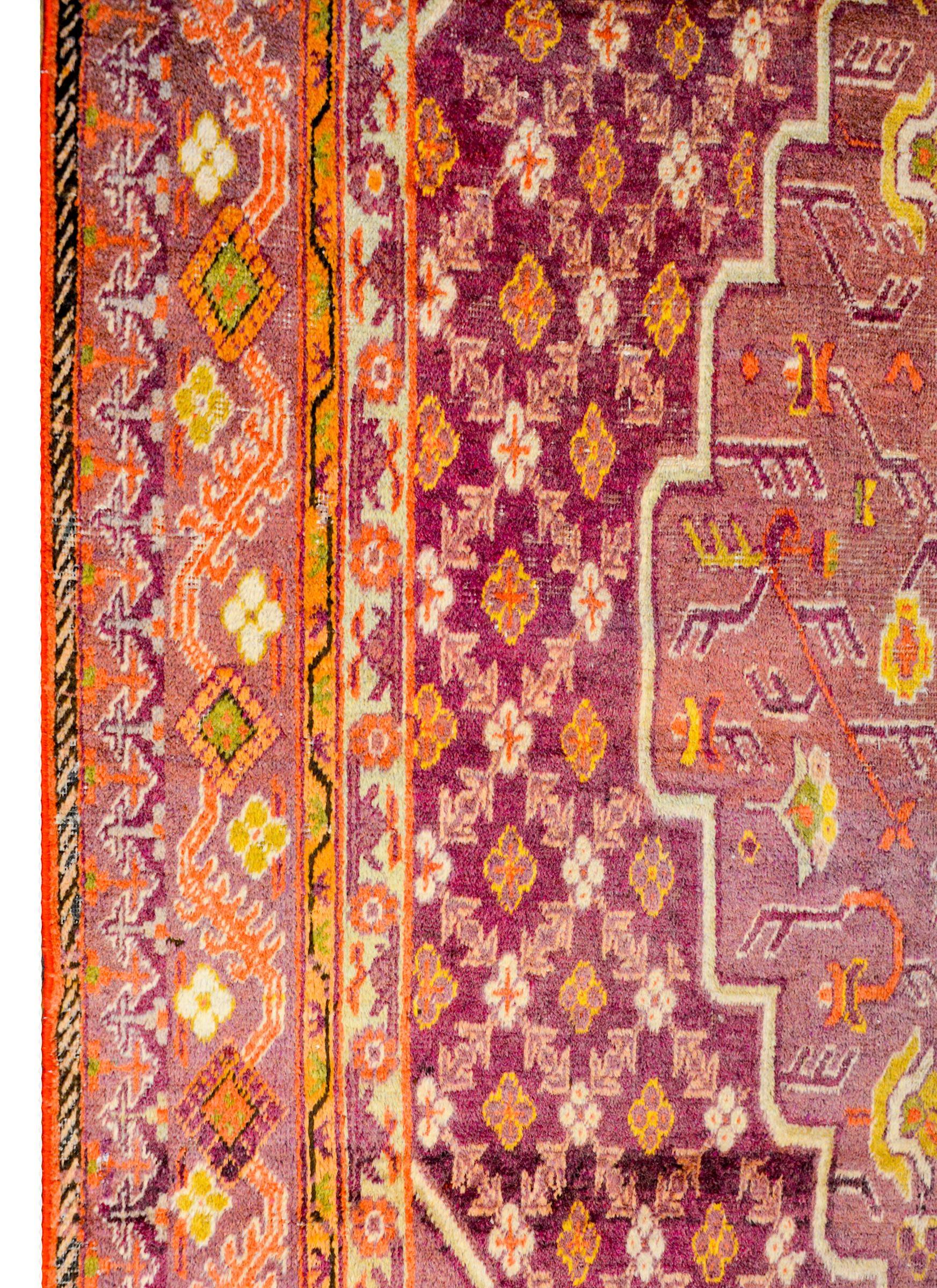Extraordinary Early 20th Century Central Asian Khotan Rug For Sale 3