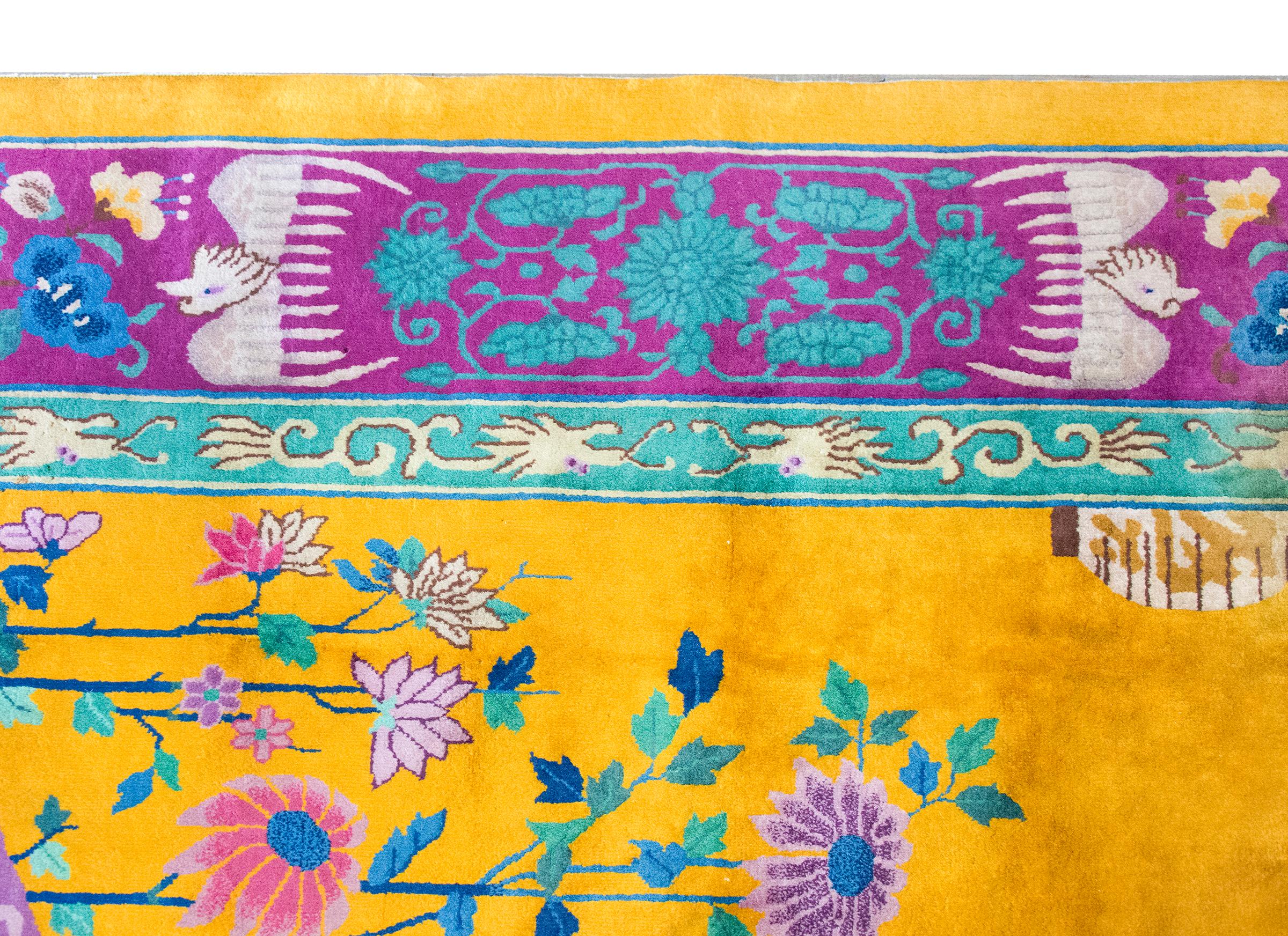 Extraordinaire tapis chinois Art Déco du début du 20e siècle en vente 4