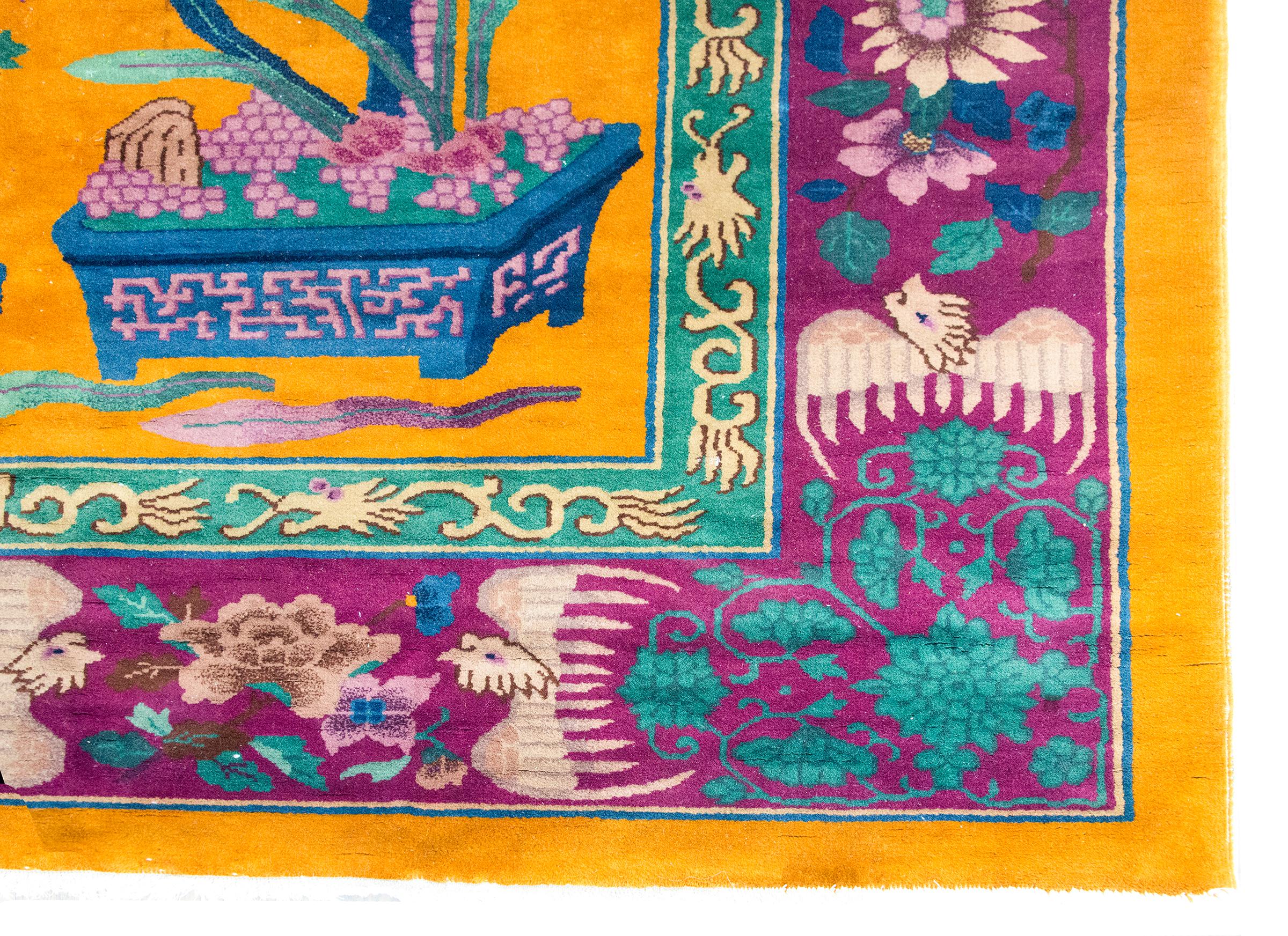 Extraordinaire tapis chinois Art Déco du début du 20e siècle en vente 5