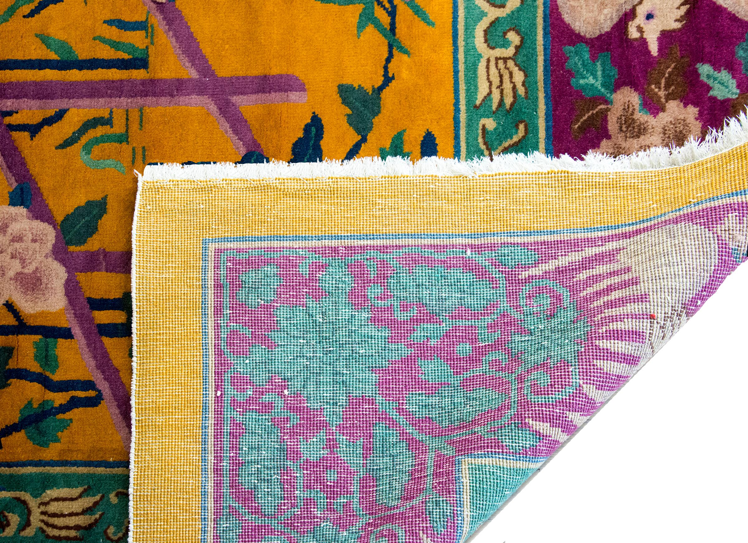 Extraordinaire tapis chinois Art Déco du début du 20e siècle en vente 6