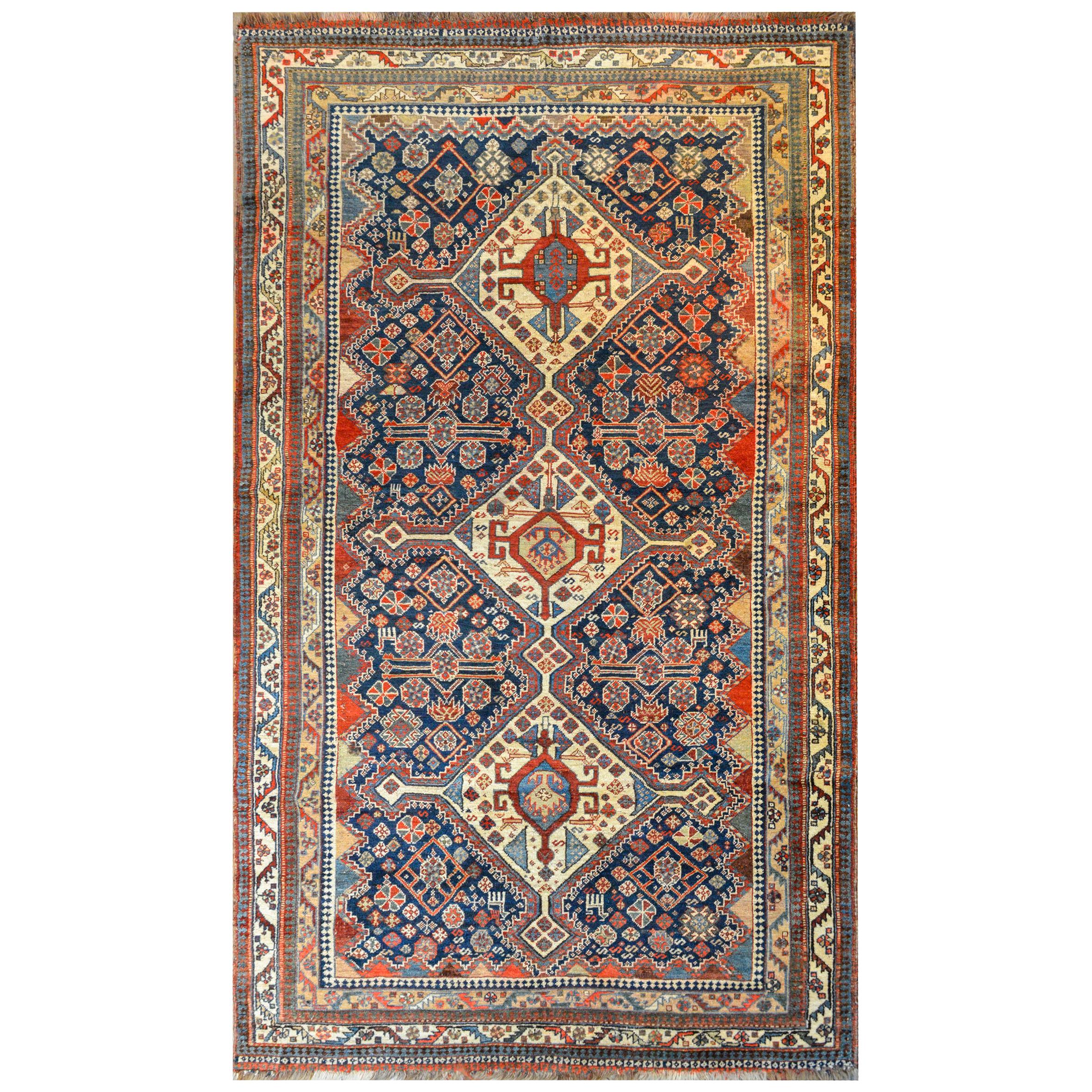 Extraordinaire tapis Ghashgaei du début du 20e siècle en vente
