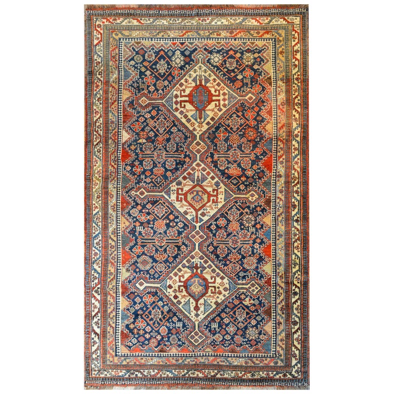 Extraordinary Early 20th Century Ghashgaei Rug For Sale