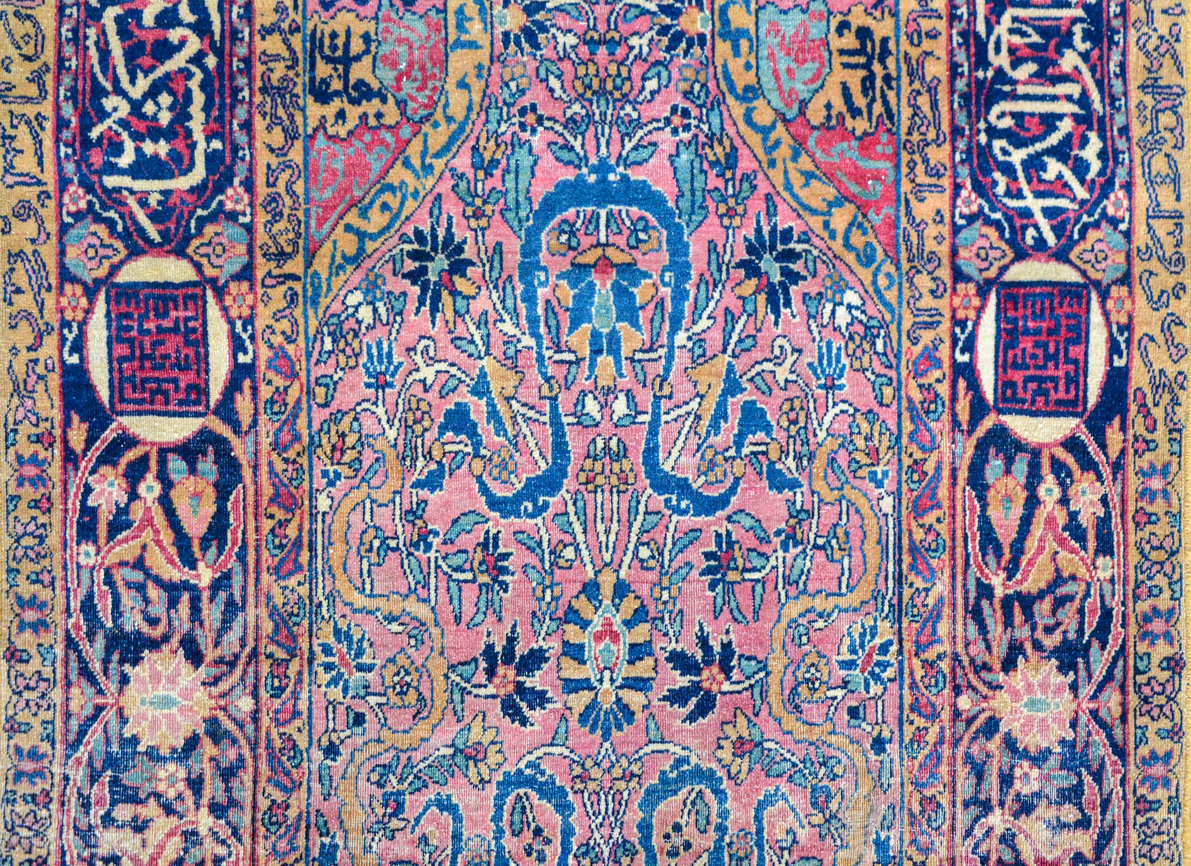 Persian Extraordinary Early 20th Century Kashan Prayer Rug For Sale