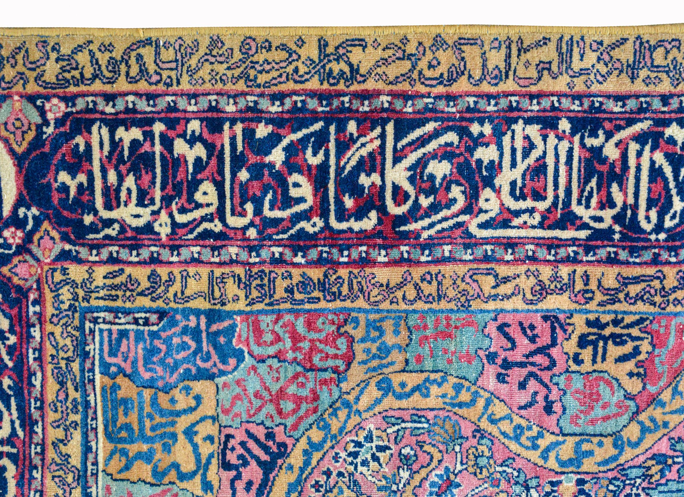 Extraordinary Early 20th Century Kashan Prayer Rug For Sale 2
