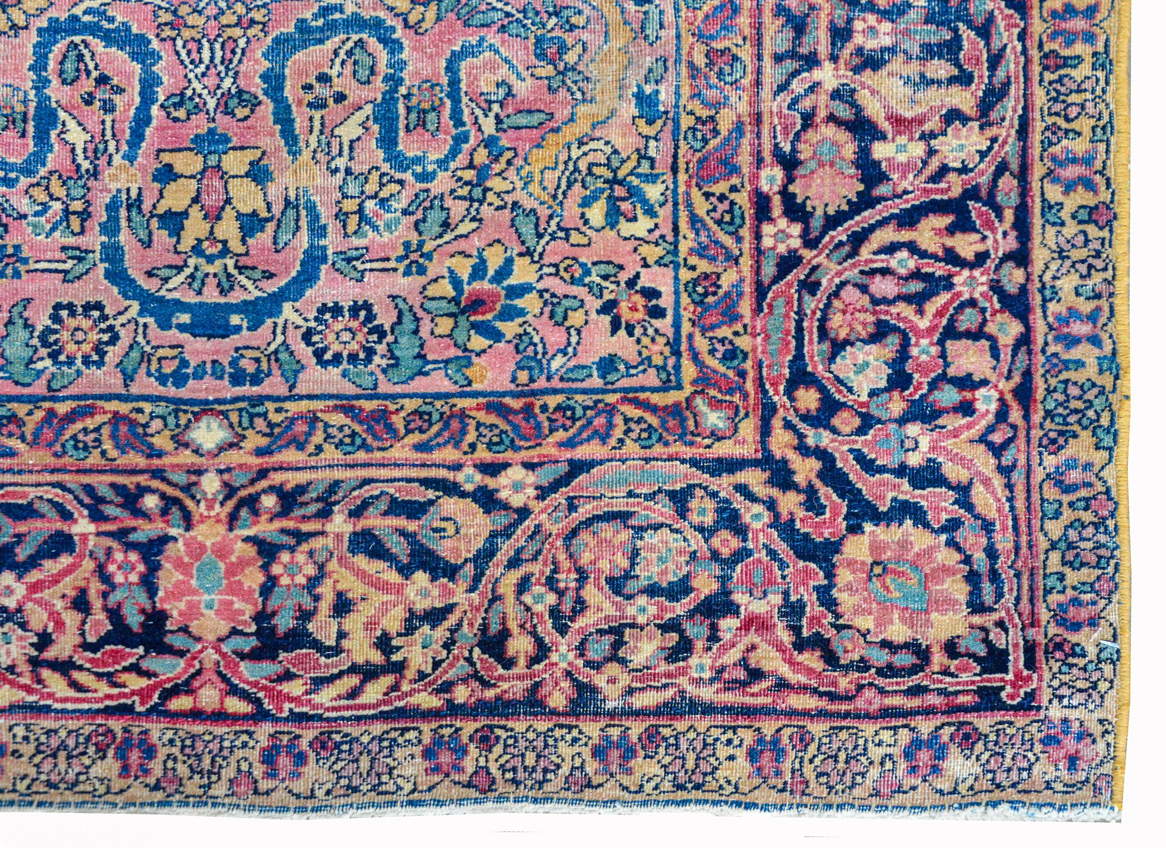 Extraordinary Early 20th Century Kashan Prayer Rug For Sale 3