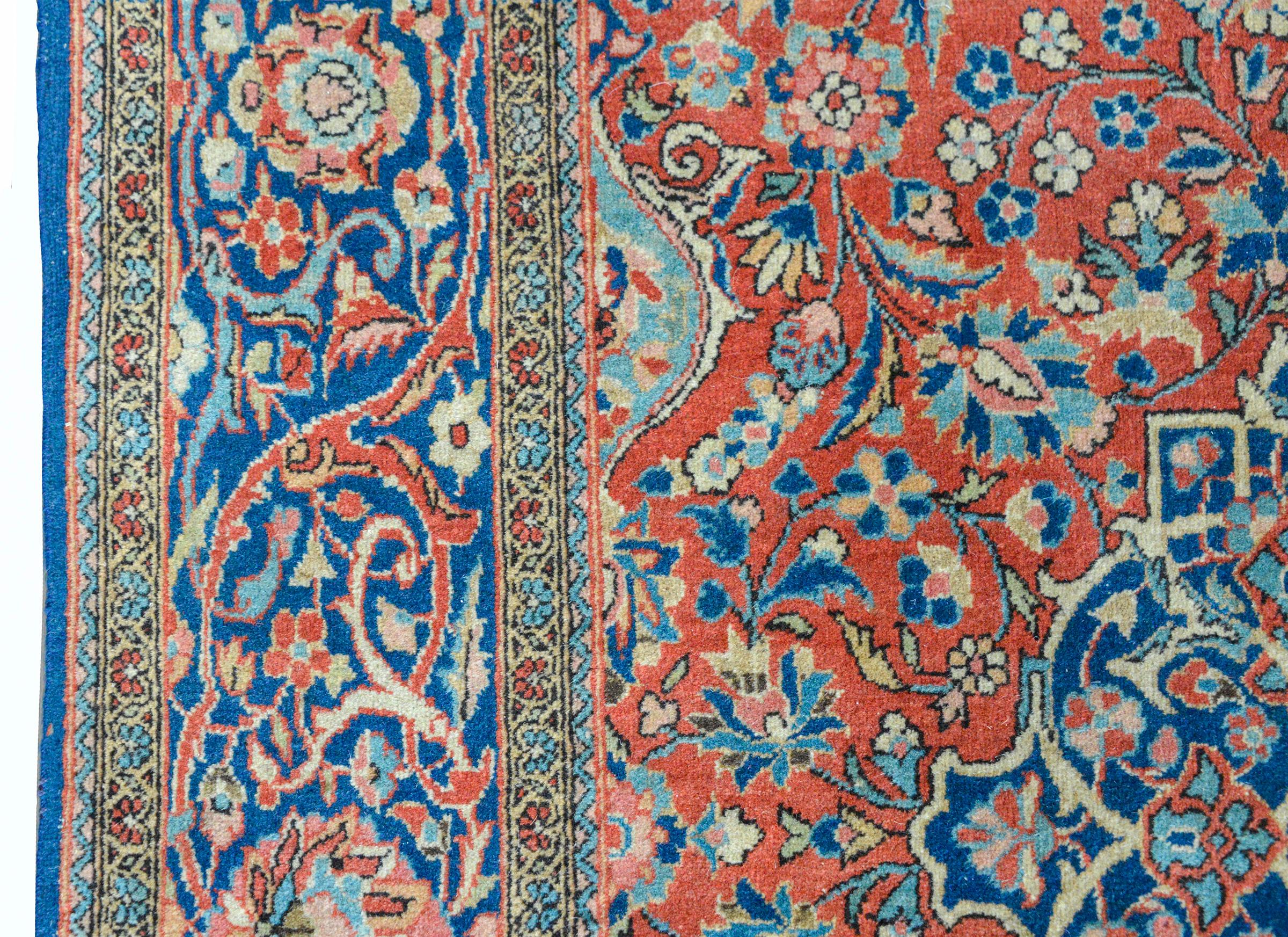 Extraordinary Early 20th Century Kashan Rug In Good Condition For Sale In Chicago, IL
