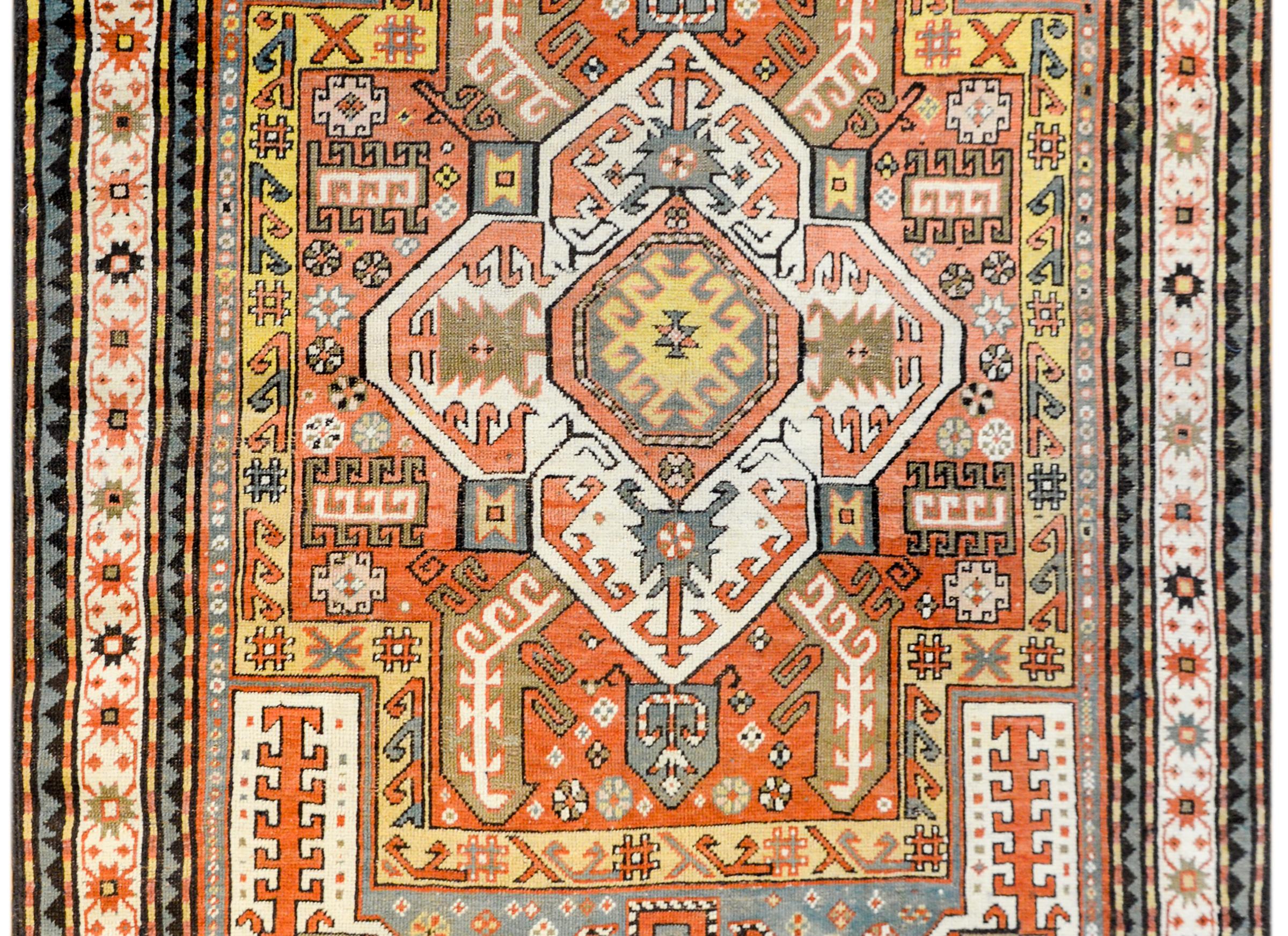Azerbaijani Extraordinary Early 20th Century Kazak Rug For Sale
