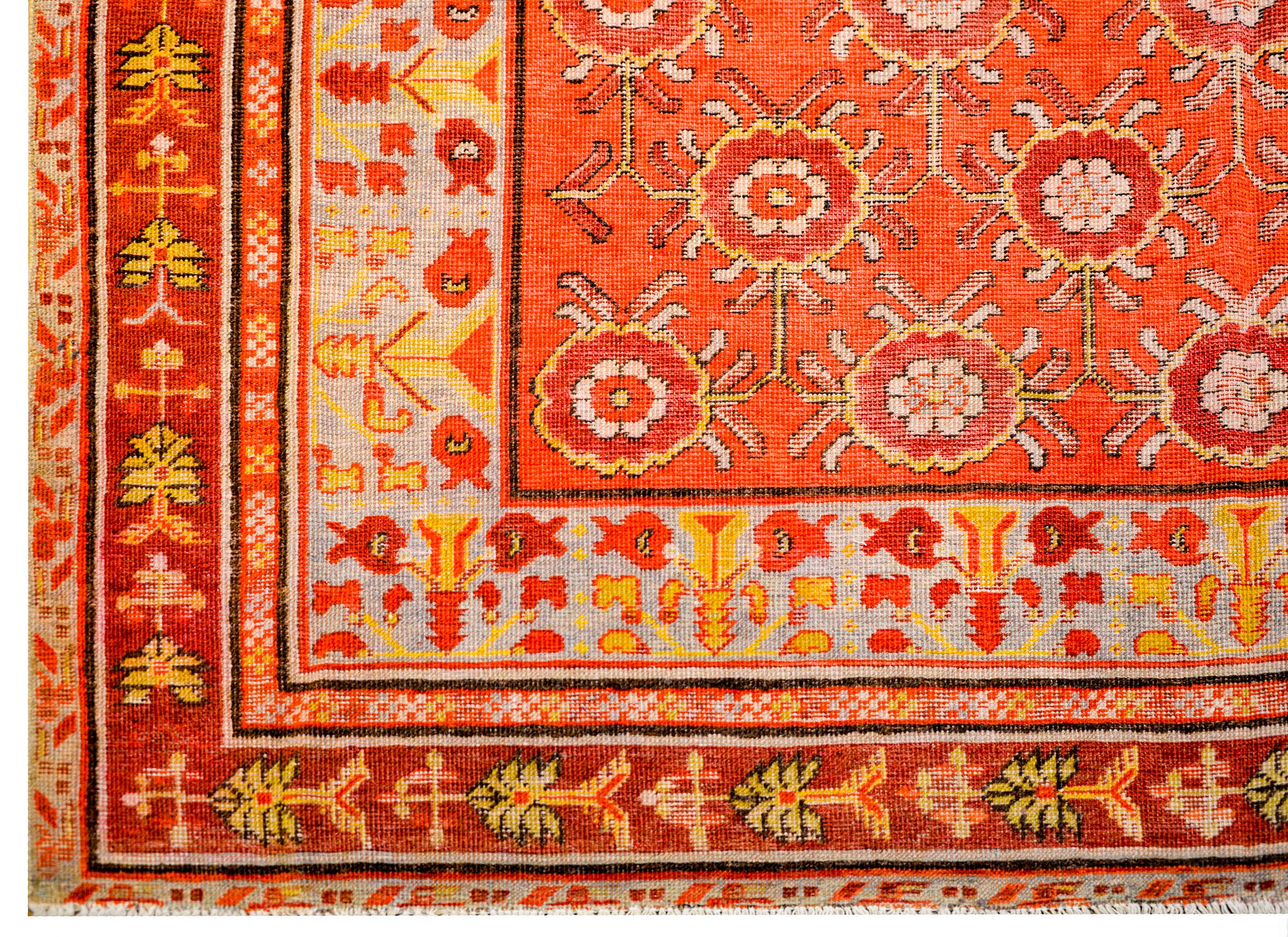 Wool Extraordinary Early 20th Century Samarghand Rug For Sale