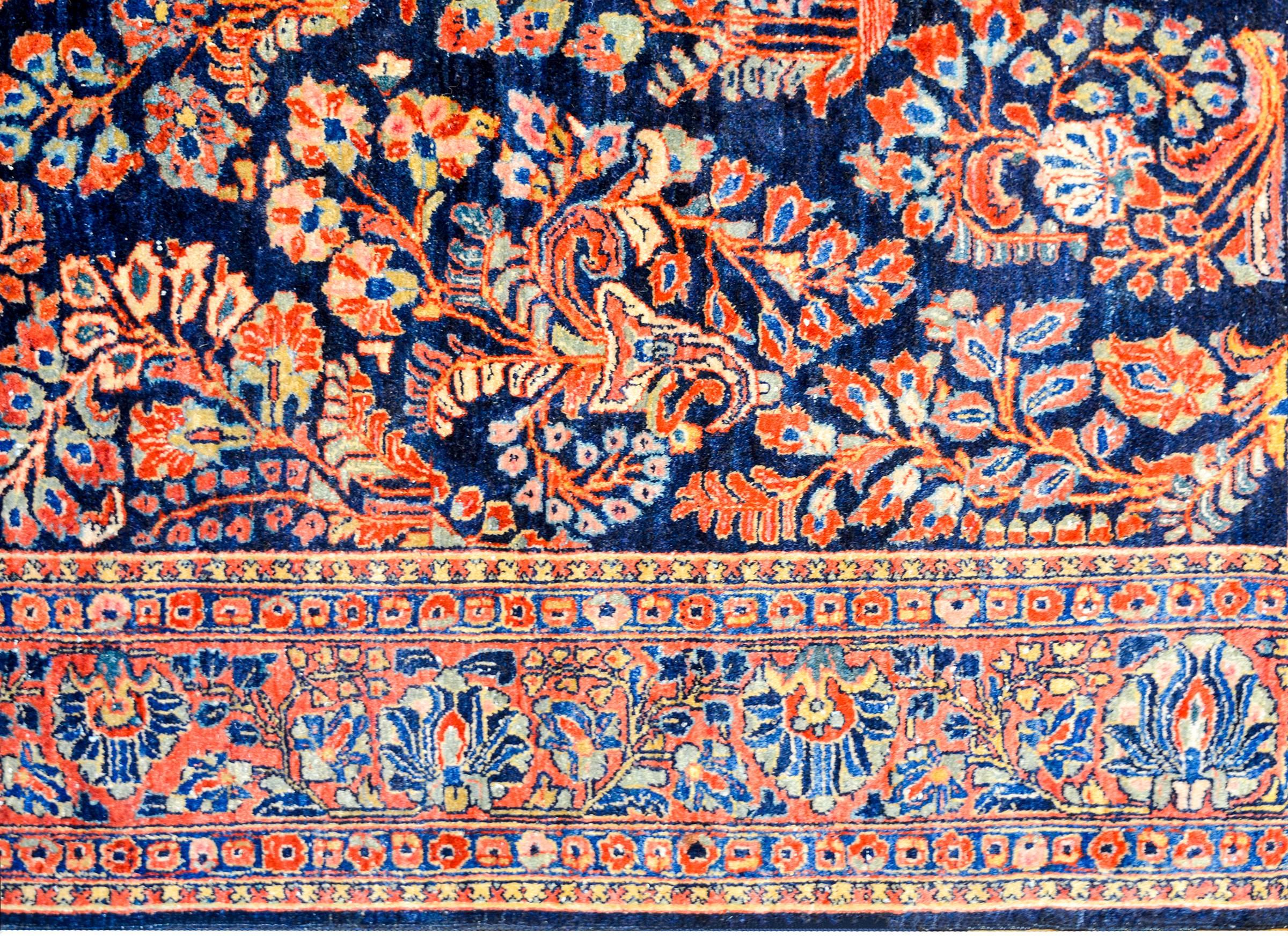 Vegetable Dyed Extraordinary Early 20th Century Sarouk Rug