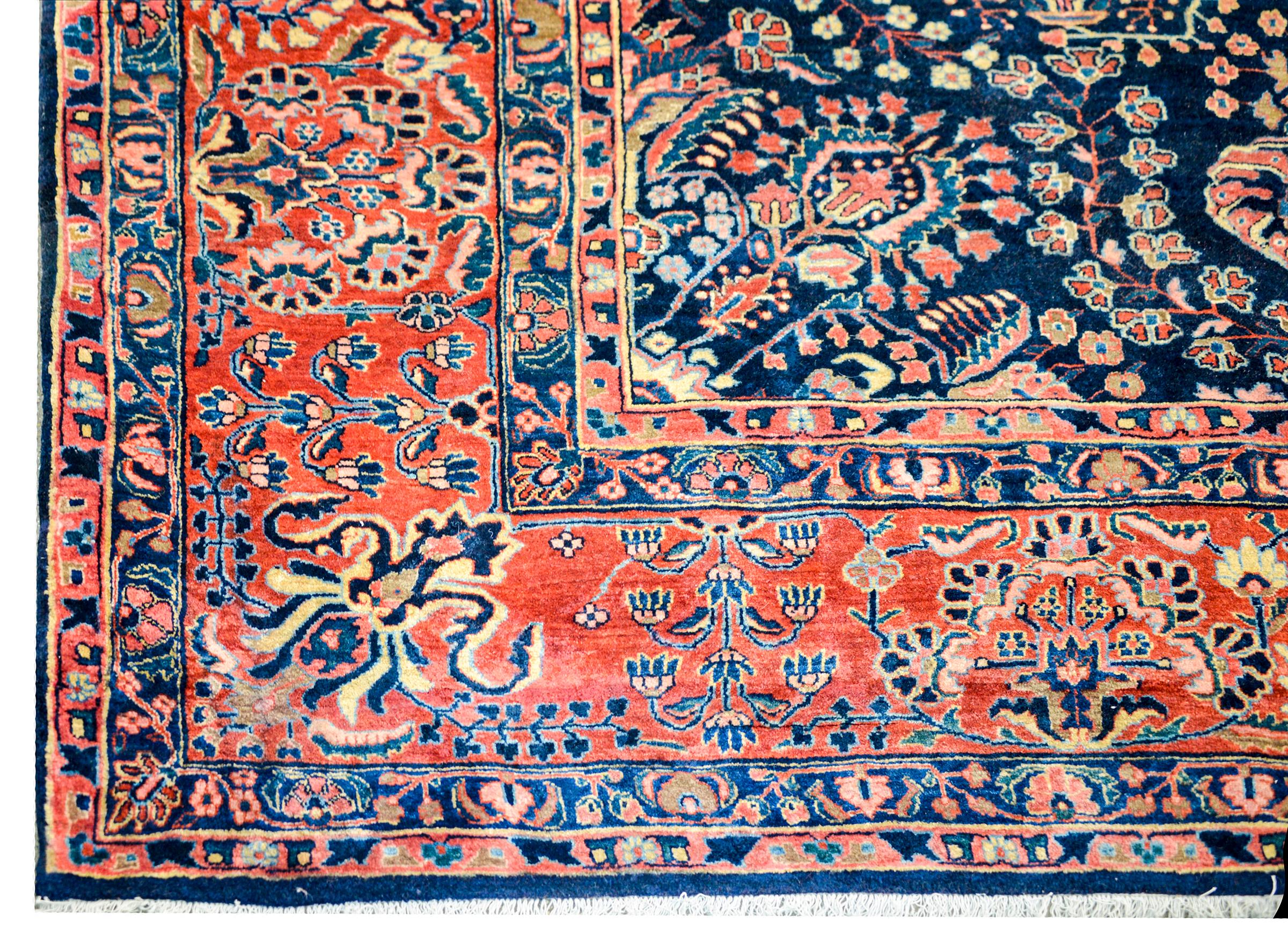 Wool Extraordinary Early 20th Century Sarouk Rug For Sale