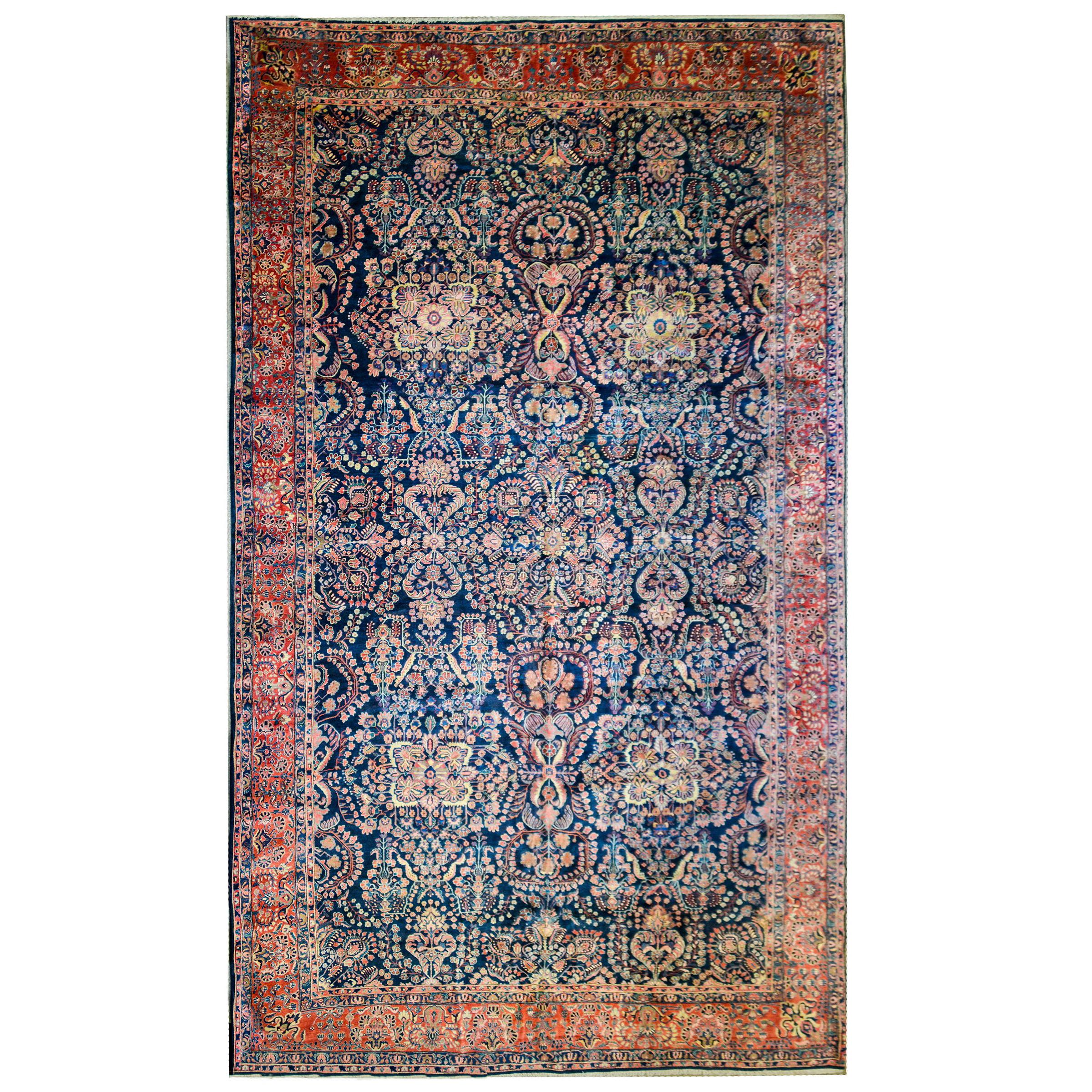 Extraordinaire tapis Sarouk du début du XXe siècle