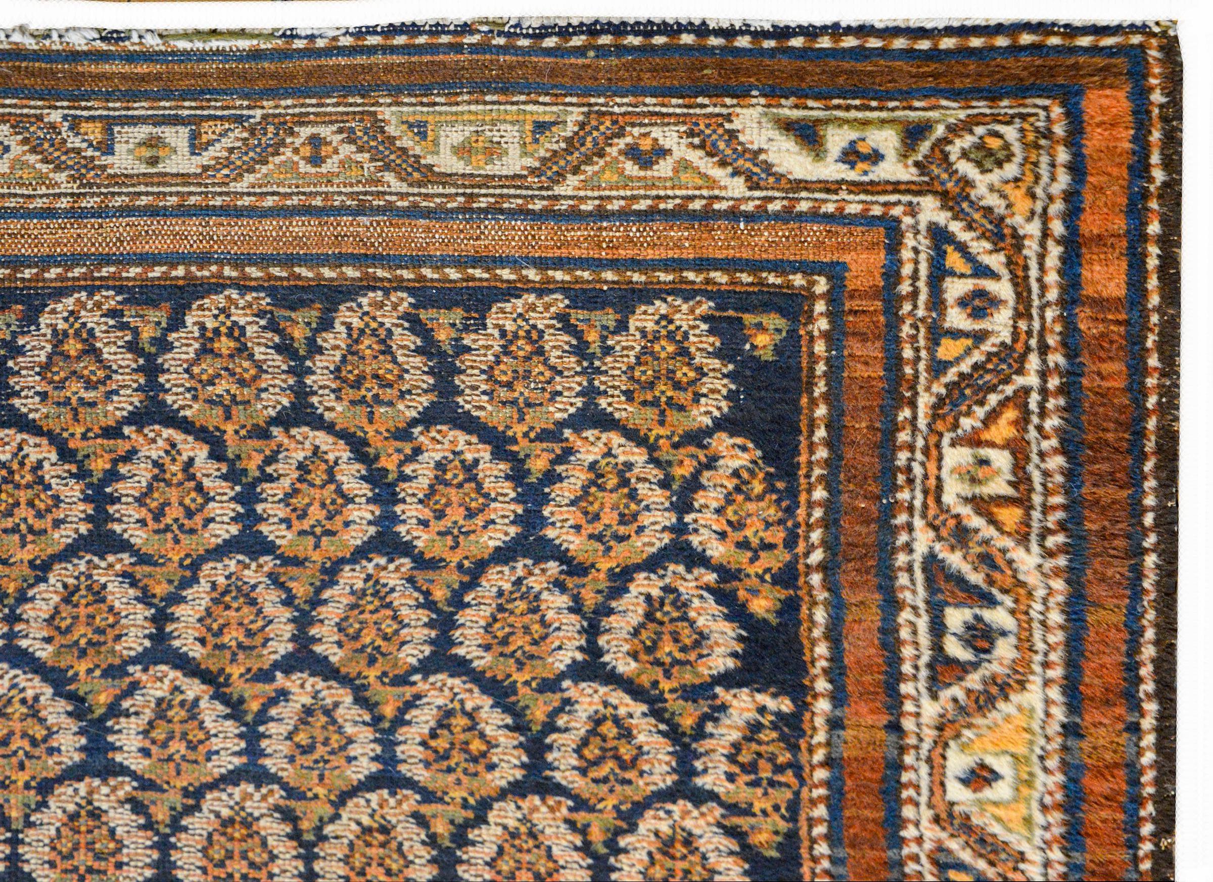 Vegetable Dyed Extraordinary Early 20th Century Seraband Runner For Sale