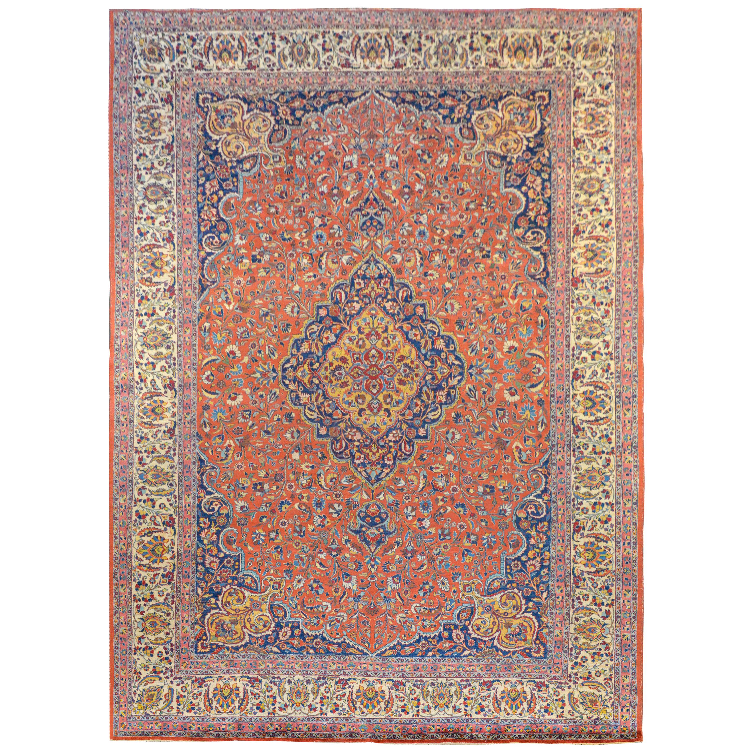 Extraordinaire tapis de Tabriz du début du XXe siècle
