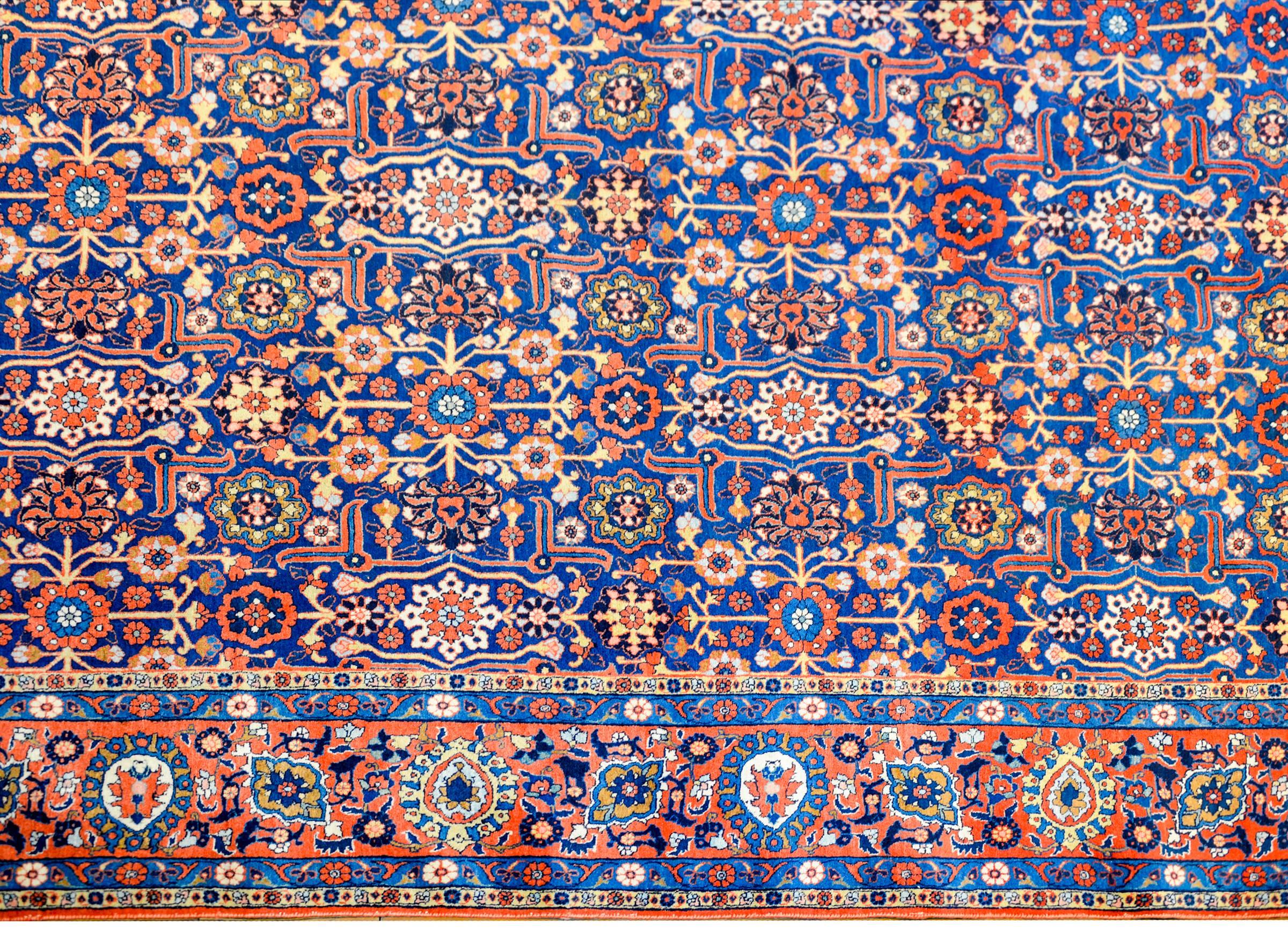Persian Extraordinary Early 20th Century Yazd Rug For Sale