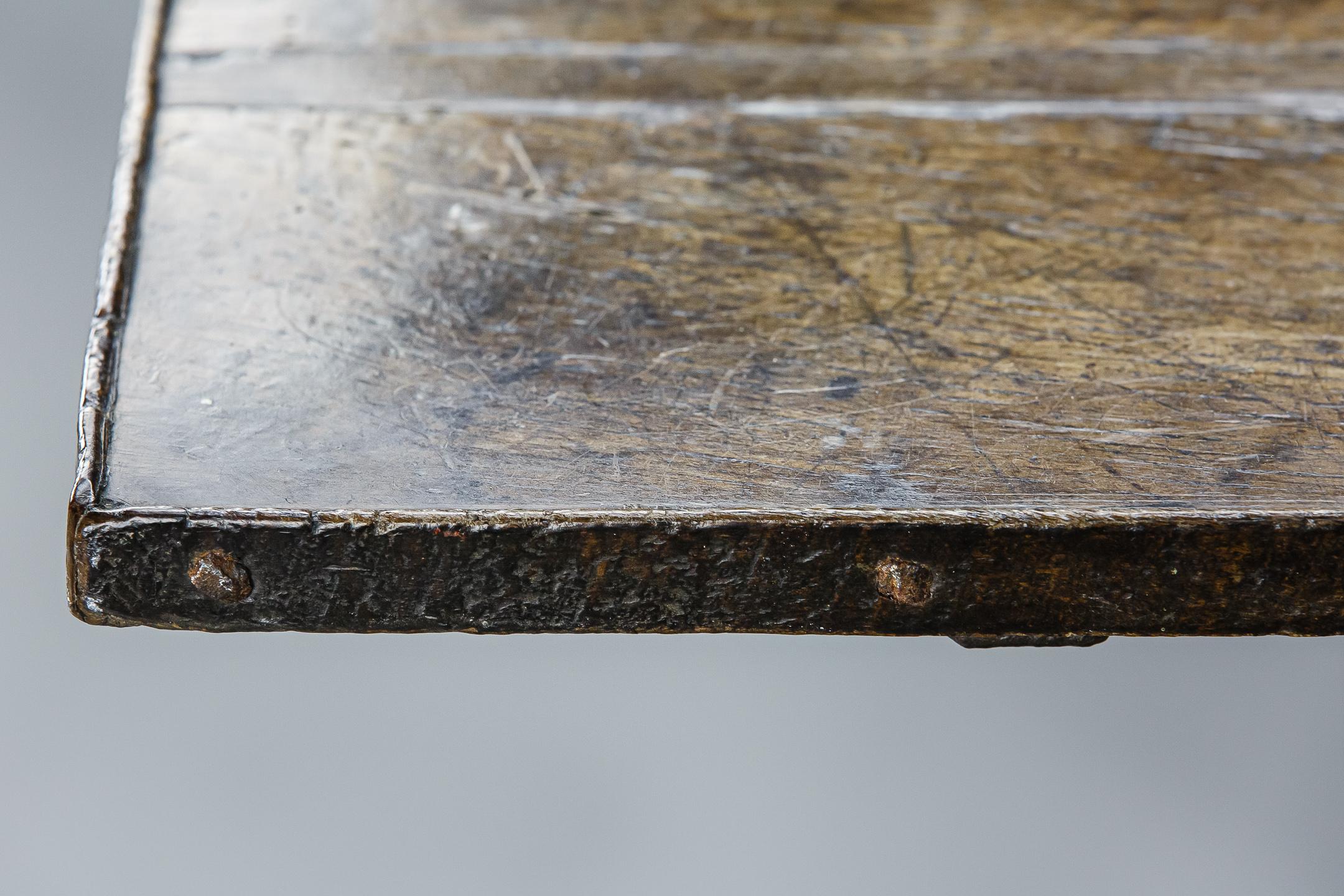 Oak Extraordinary English 17th Century Birdcage Pedestal Table